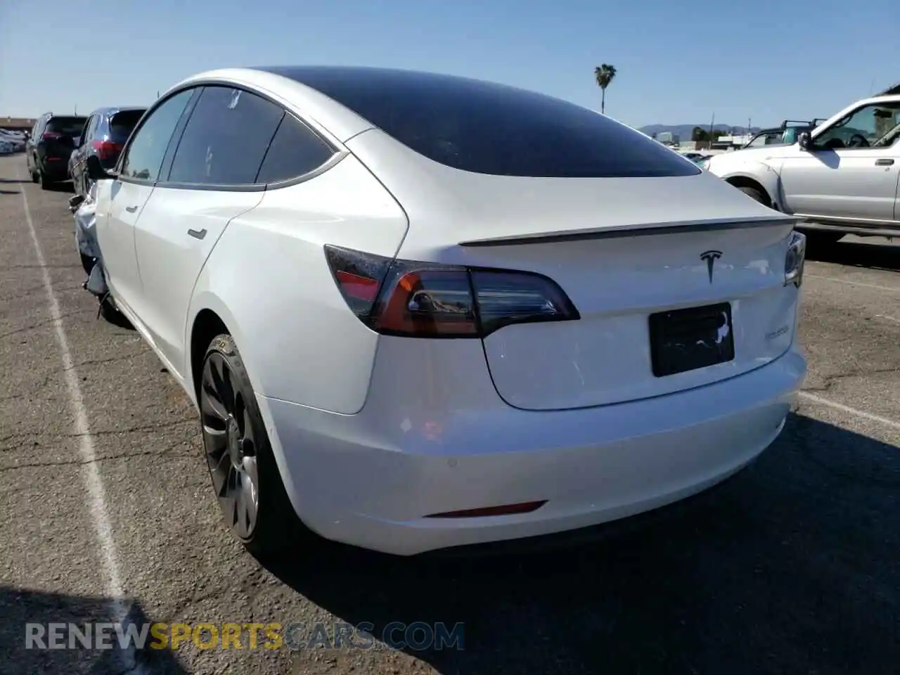 3 Photograph of a damaged car 5YJ3E1EC7MF995634 TESLA MODEL 3 2021