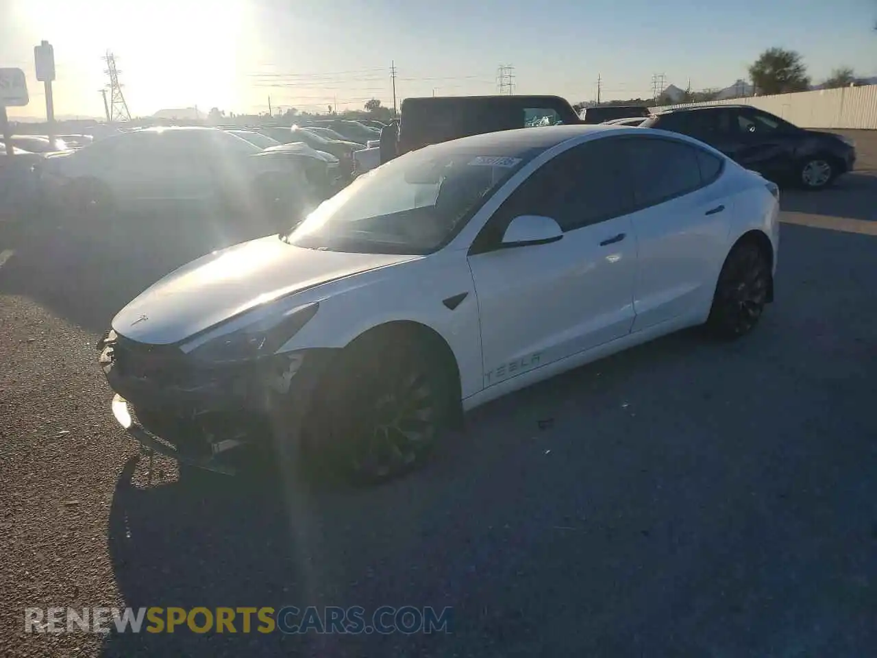 1 Photograph of a damaged car 5YJ3E1EC8MF045234 TESLA MODEL 3 2021