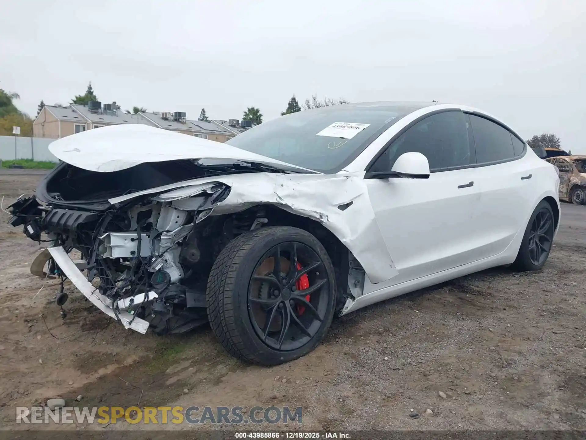 2 Photograph of a damaged car 5YJ3E1EC8MF055455 TESLA MODEL 3 2021