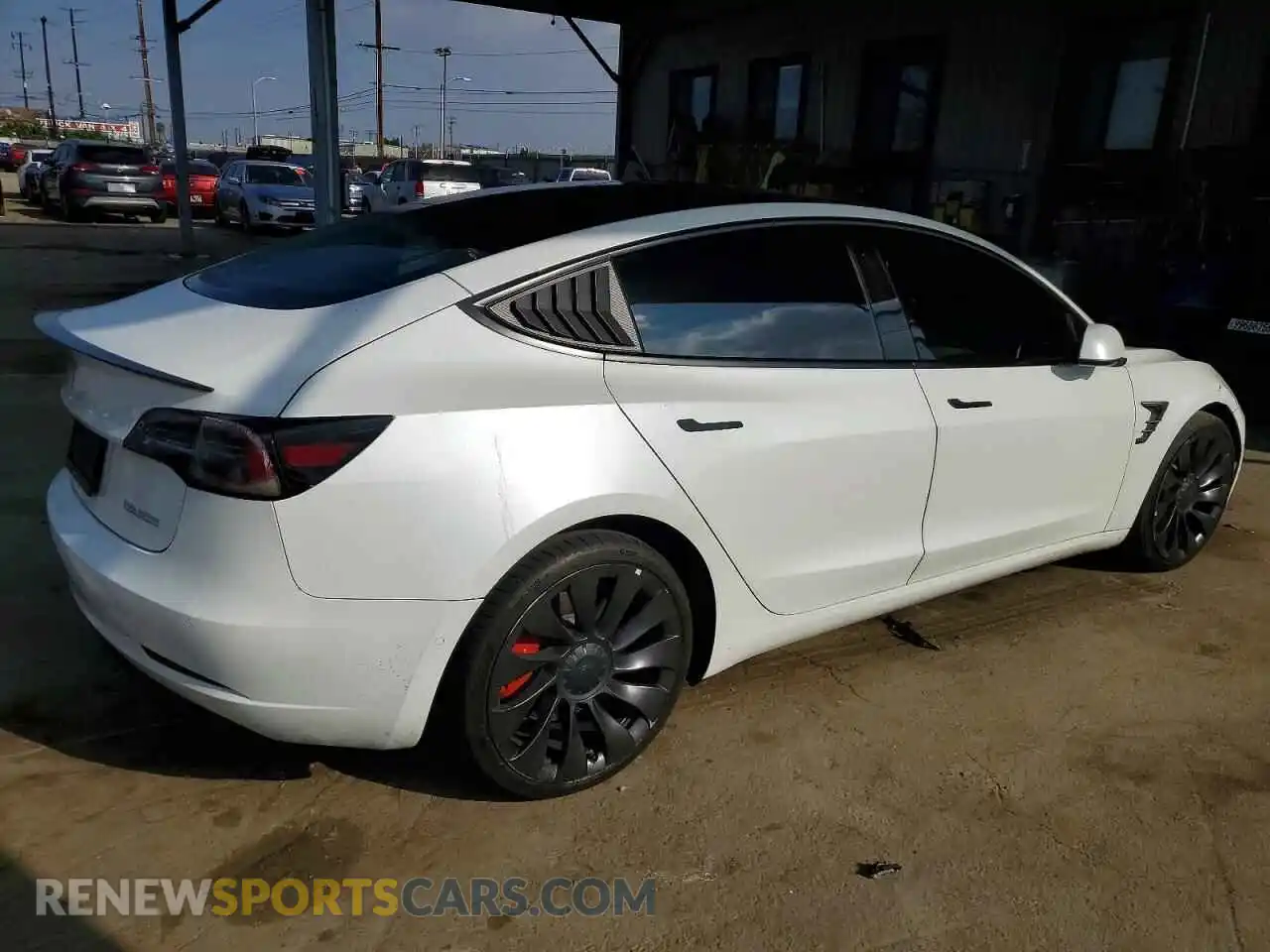 3 fotografías del automóvil dañado 5YJ3E1EC8MF073986 TESLA MODEL 3 2021
