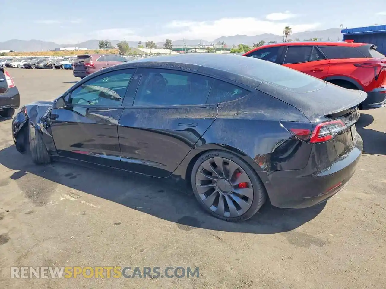 2 Photograph of a damaged car 5YJ3E1EC9MF001582 TESLA MODEL 3 2021