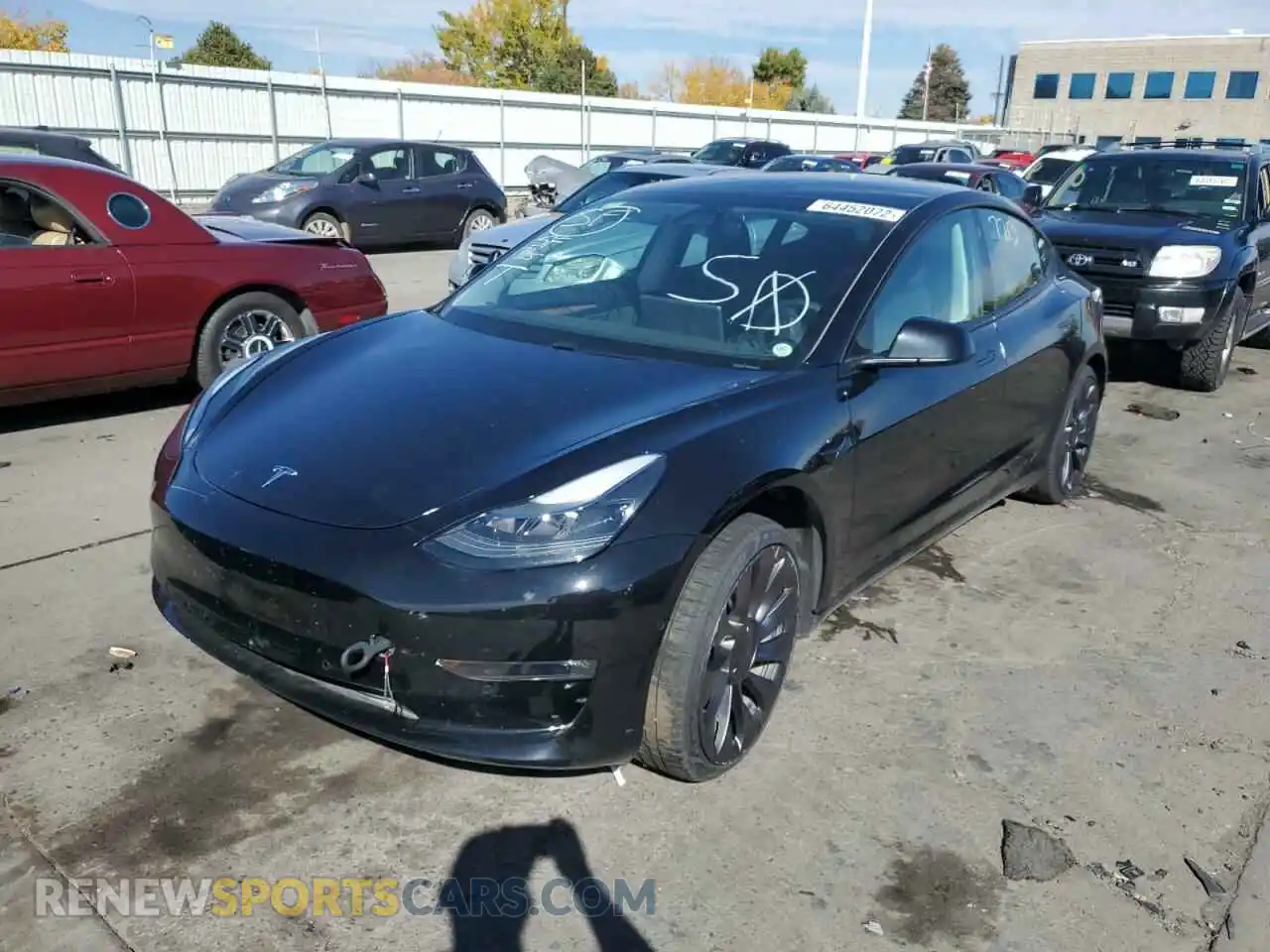 2 Photograph of a damaged car 5YJ3E1EC9MF050281 TESLA MODEL 3 2021