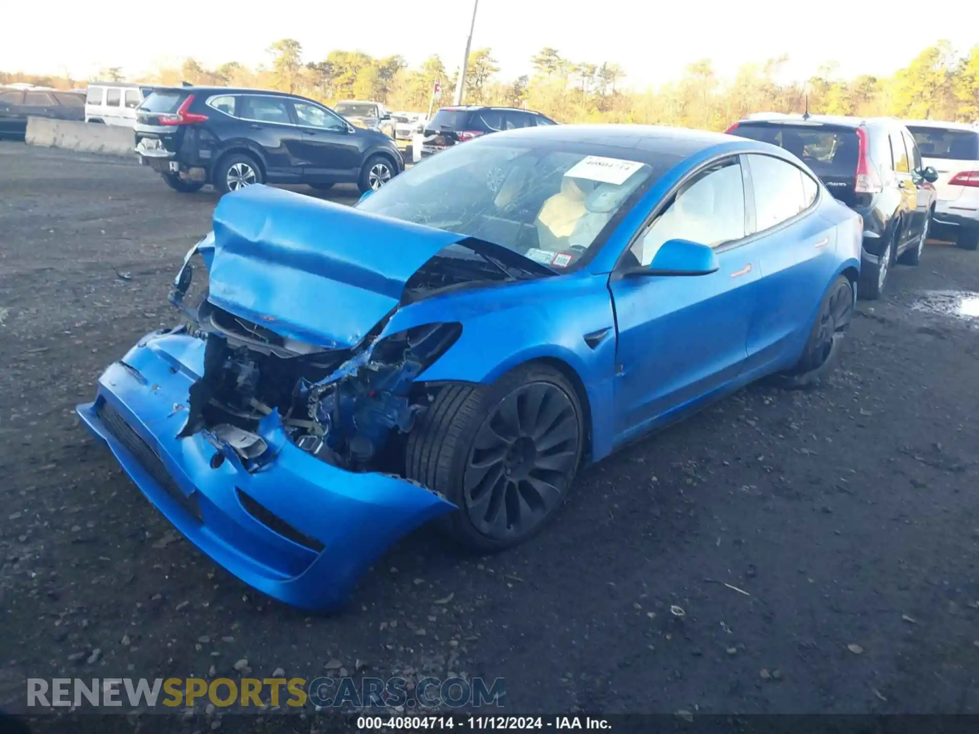 2 fotografías del automóvil dañado 5YJ3E1EC9MF059675 TESLA MODEL 3 2021