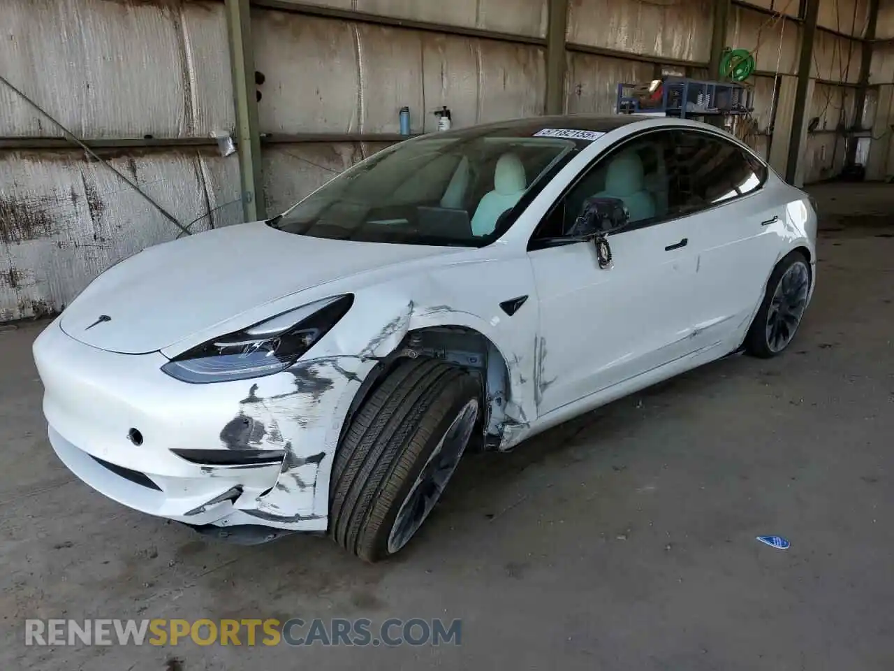 1 Photograph of a damaged car 5YJ3E1EC9MF062673 TESLA MODEL 3 2021