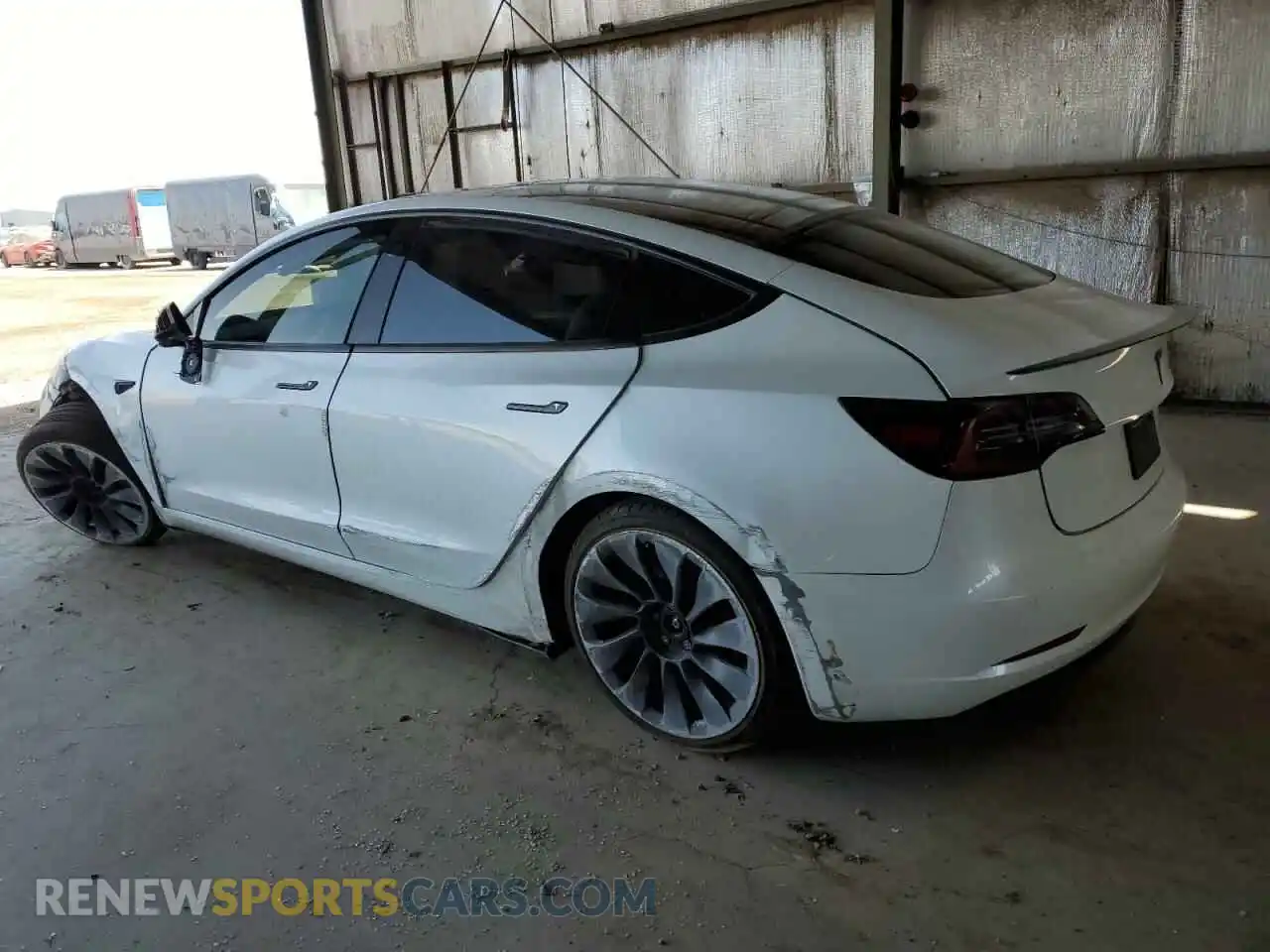 2 Photograph of a damaged car 5YJ3E1EC9MF062673 TESLA MODEL 3 2021
