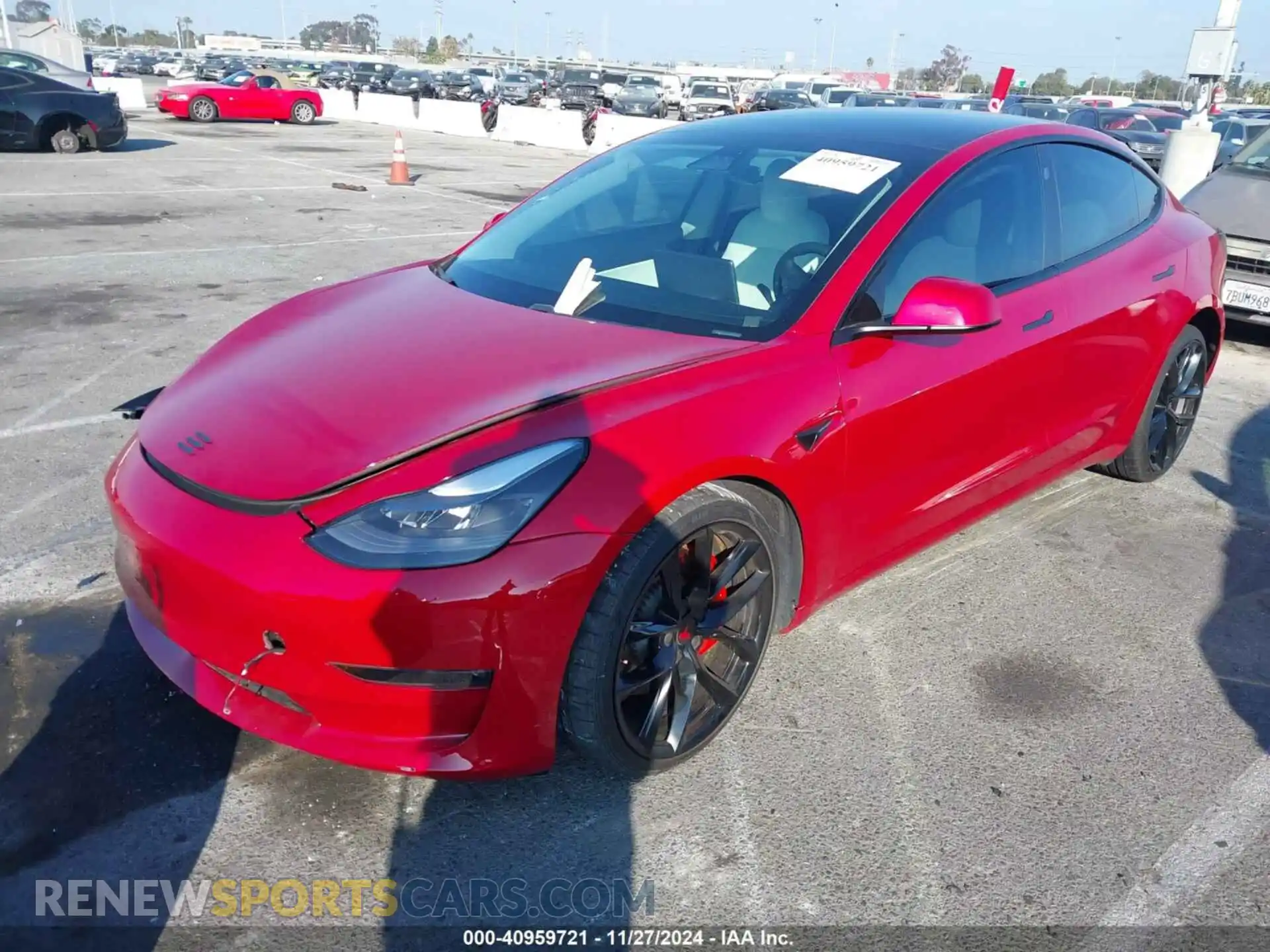 2 Photograph of a damaged car 5YJ3E1EC9MF926301 TESLA MODEL 3 2021