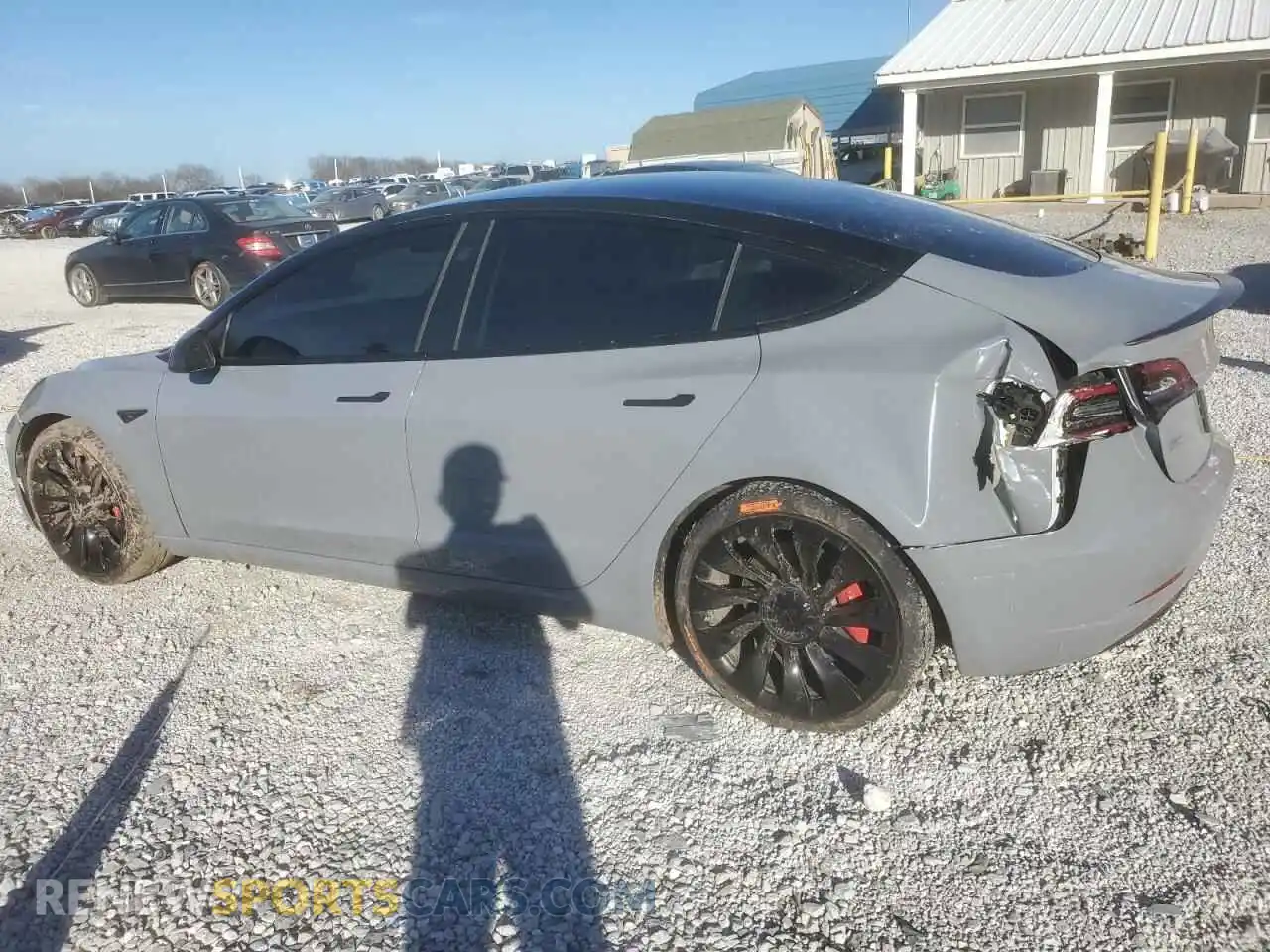 2 Photograph of a damaged car 5YJ3E1EC9MF947911 TESLA MODEL 3 2021