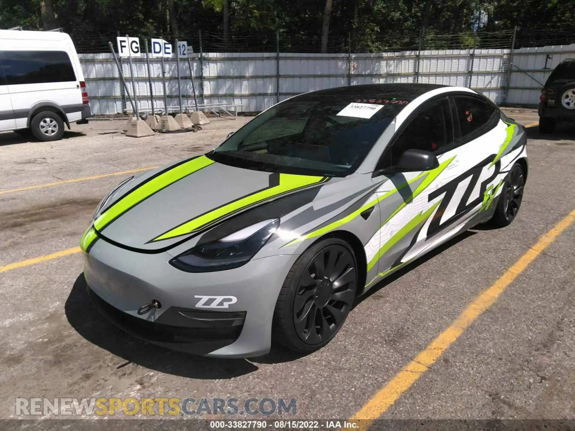 2 fotografías del automóvil dañado 5YJ3E1EC9MF991049 TESLA MODEL 3 2021