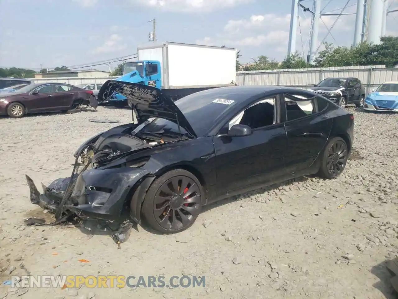 1 Photograph of a damaged car 5YJ3E1EC9MF991780 TESLA MODEL 3 2021
