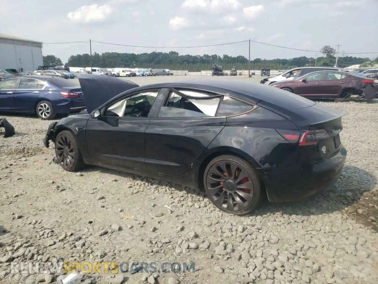 2 Photograph of a damaged car 5YJ3E1EC9MF991780 TESLA MODEL 3 2021