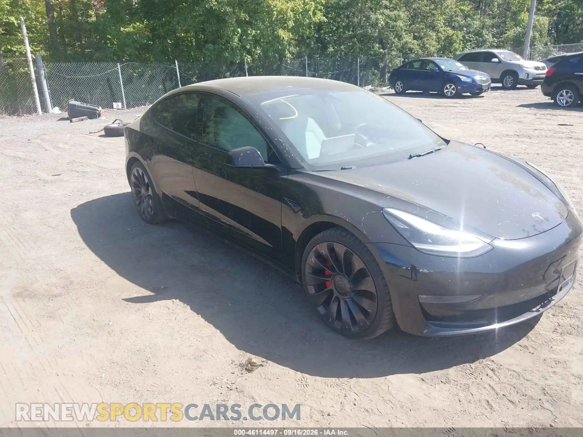 1 Photograph of a damaged car 5YJ3E1ECXMF030167 TESLA MODEL 3 2021