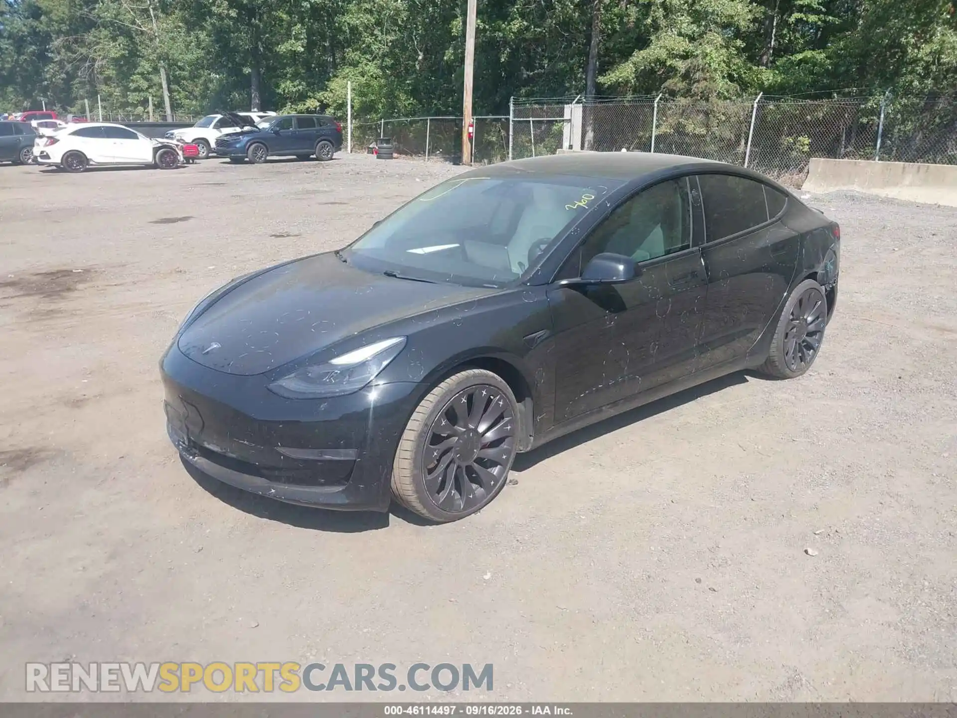 2 Photograph of a damaged car 5YJ3E1ECXMF030167 TESLA MODEL 3 2021