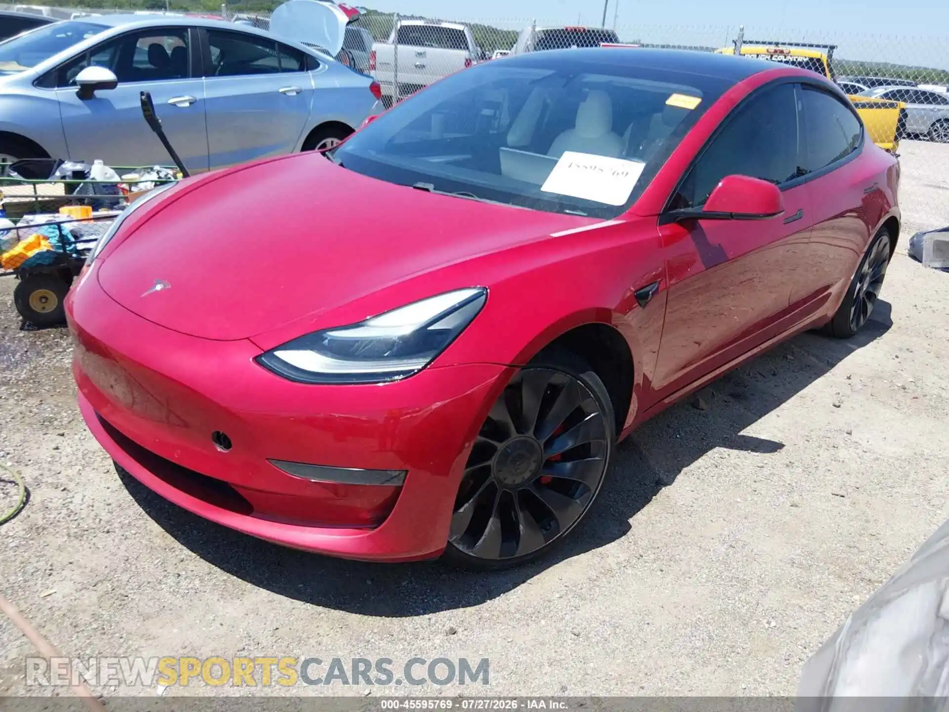 2 Фотография поврежденного автомобиля 5YJ3E1ECXMF082933 TESLA MODEL 3 2021