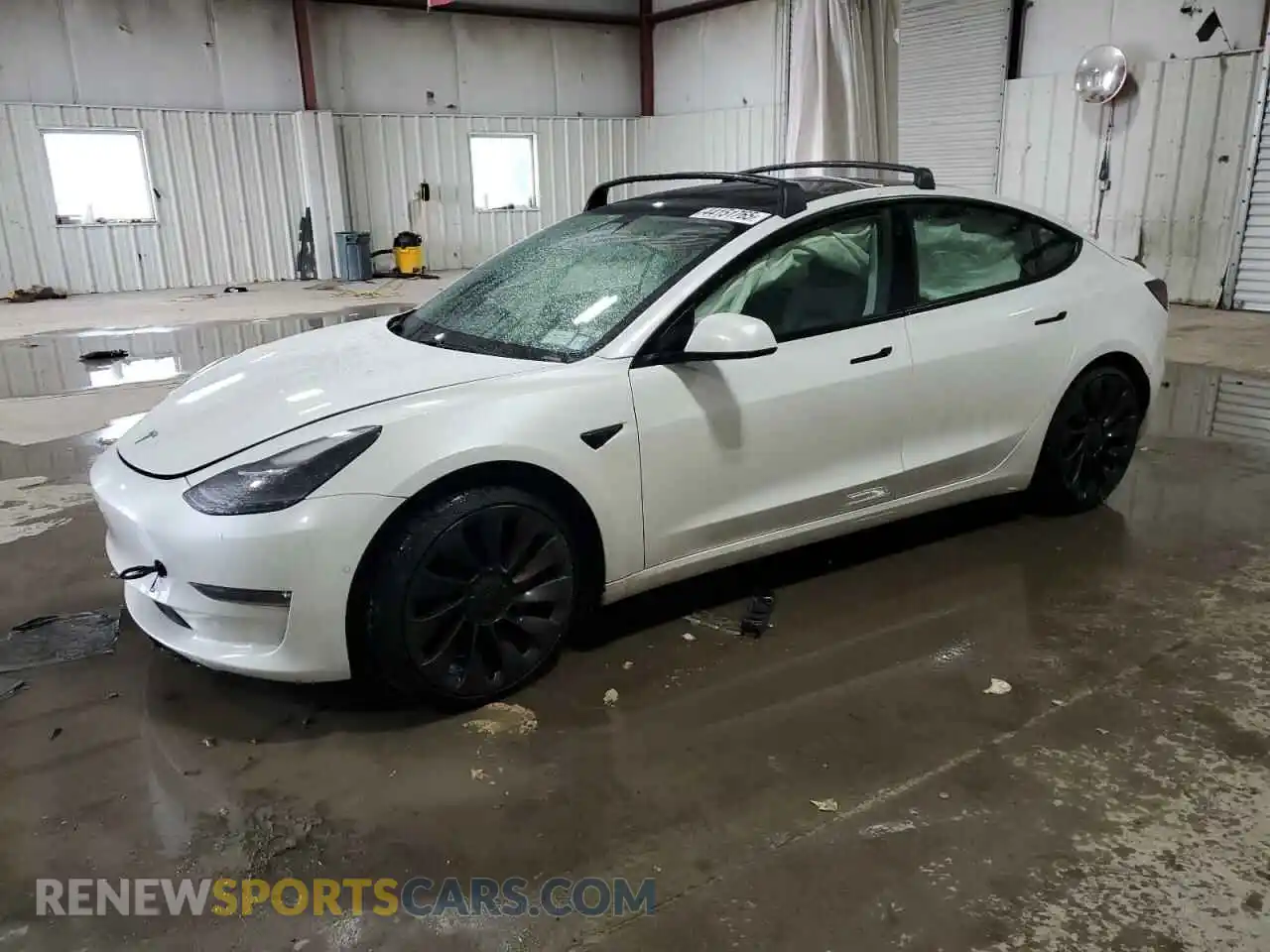 1 Photograph of a damaged car 5YJ3E1ECXMF976124 TESLA MODEL 3 2021