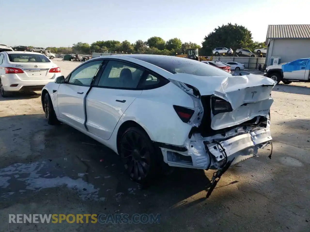 3 Photograph of a damaged car 5YJ3E1ECXMF991058 TESLA MODEL 3 2021
