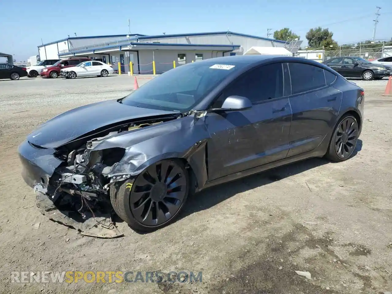 1 Фотография поврежденного автомобиля 5YJ3E1ECXMF997085 TESLA MODEL 3 2021