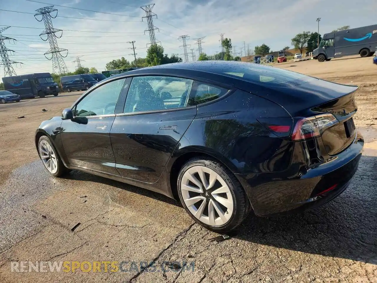 2 Photograph of a damaged car 5YJ3E1EA0NF288813 TESLA MODEL 3 2022