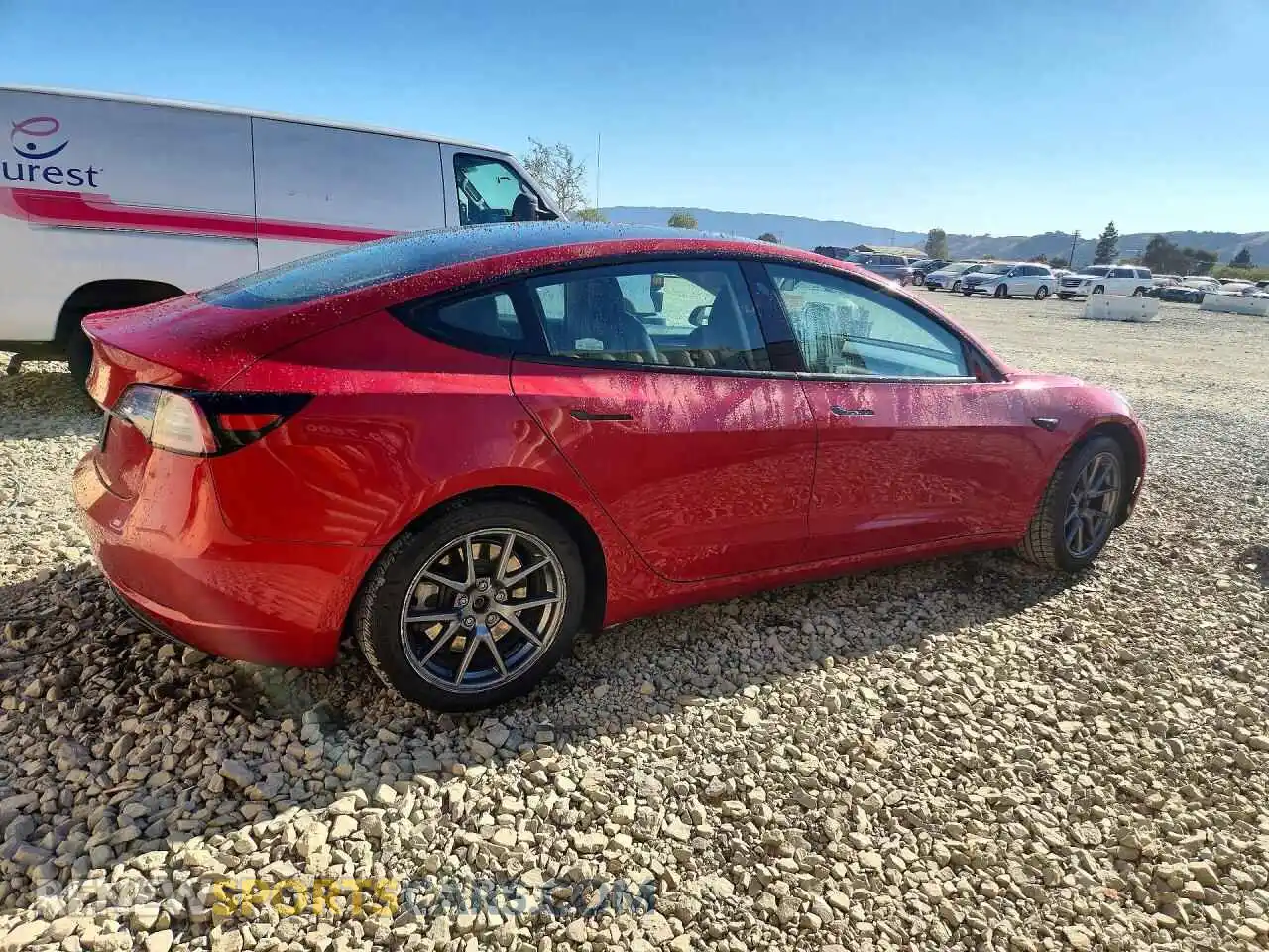 3 fotografías del automóvil dañado 5YJ3E1EA0NF288908 TESLA MODEL 3 2022