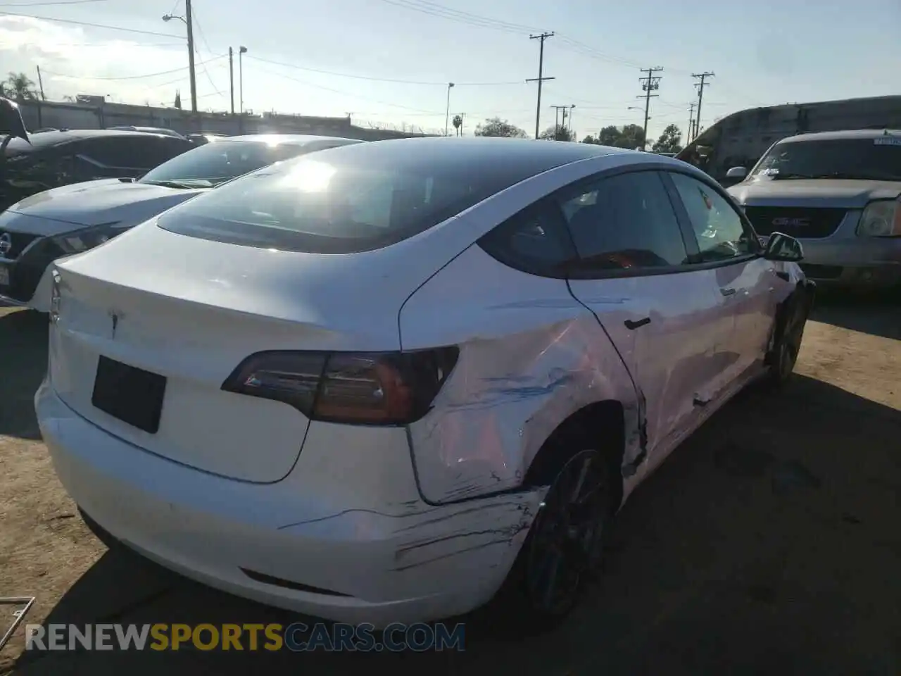 3 Photograph of a damaged car 5YJ3E1EA0NF291310 TESLA MODEL 3 2022