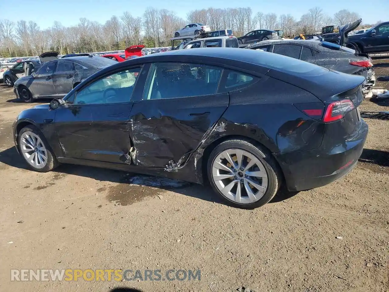 2 Photograph of a damaged car 5YJ3E1EA0NF303830 TESLA MODEL 3 2022