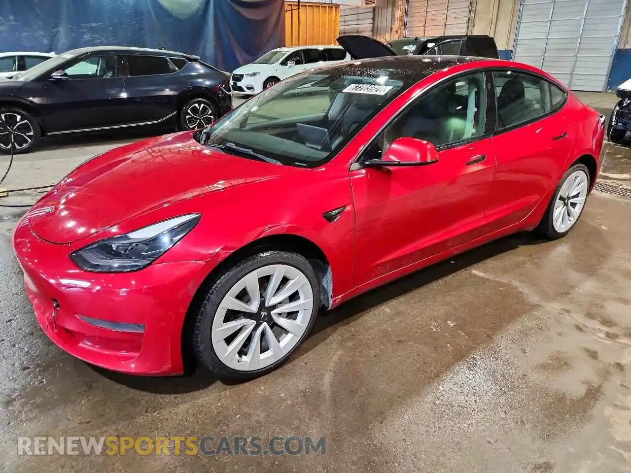 1 Photograph of a damaged car 5YJ3E1EA0NF303956 TESLA MODEL 3 2022