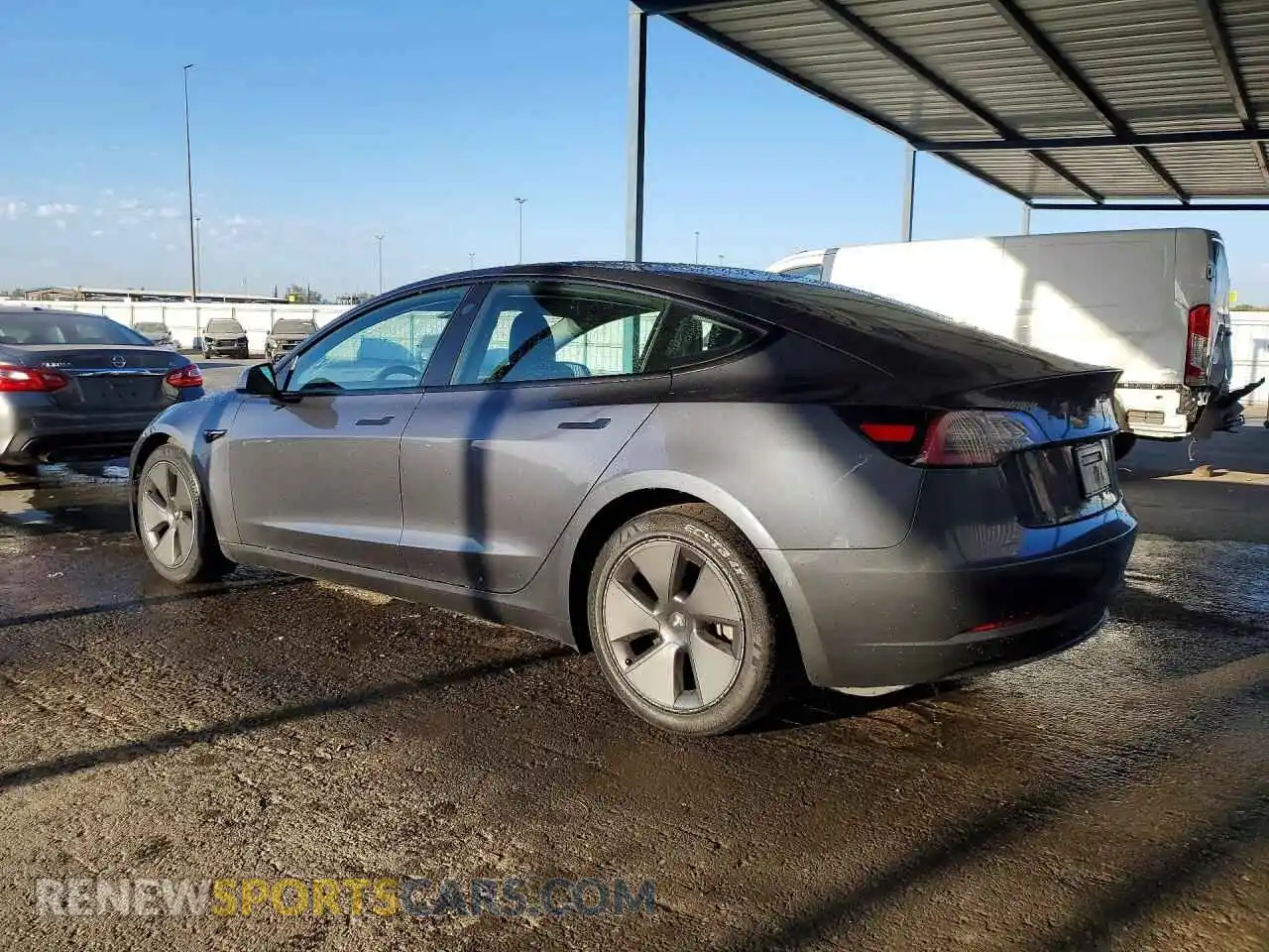 2 Photograph of a damaged car 5YJ3E1EA0NF371254 TESLA MODEL 3 2022