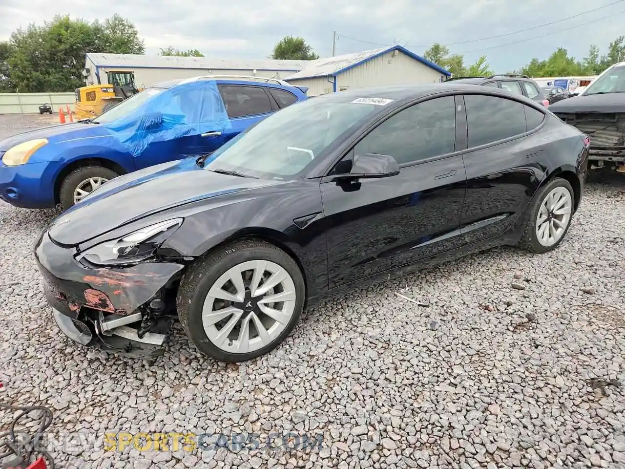 1 Photograph of a damaged car 5YJ3E1EA0NF376244 TESLA MODEL 3 2022