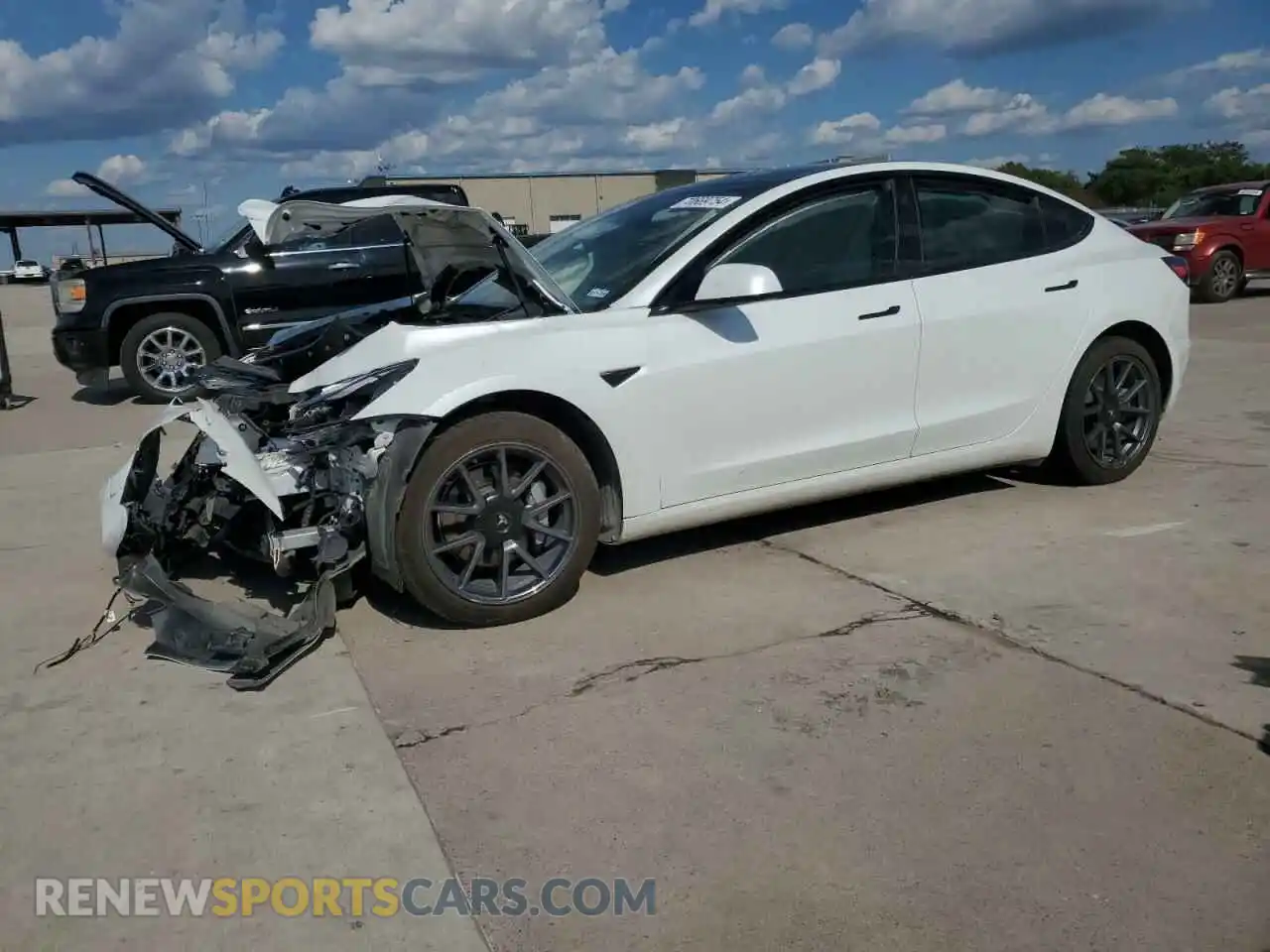 1 Photograph of a damaged car 5YJ3E1EA1NF101515 TESLA MODEL 3 2022