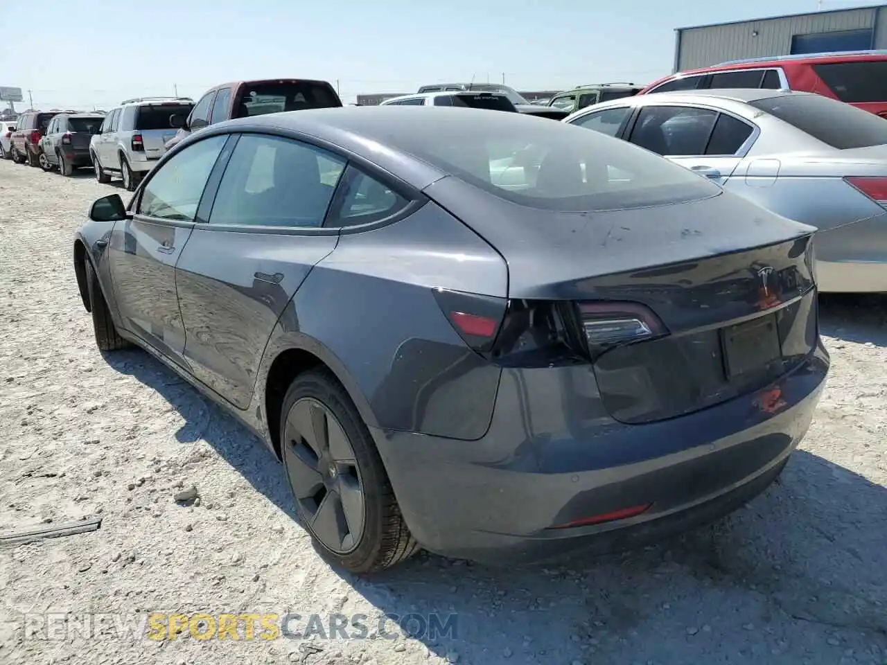 3 Photograph of a damaged car 5YJ3E1EA1NF101692 TESLA MODEL 3 2022