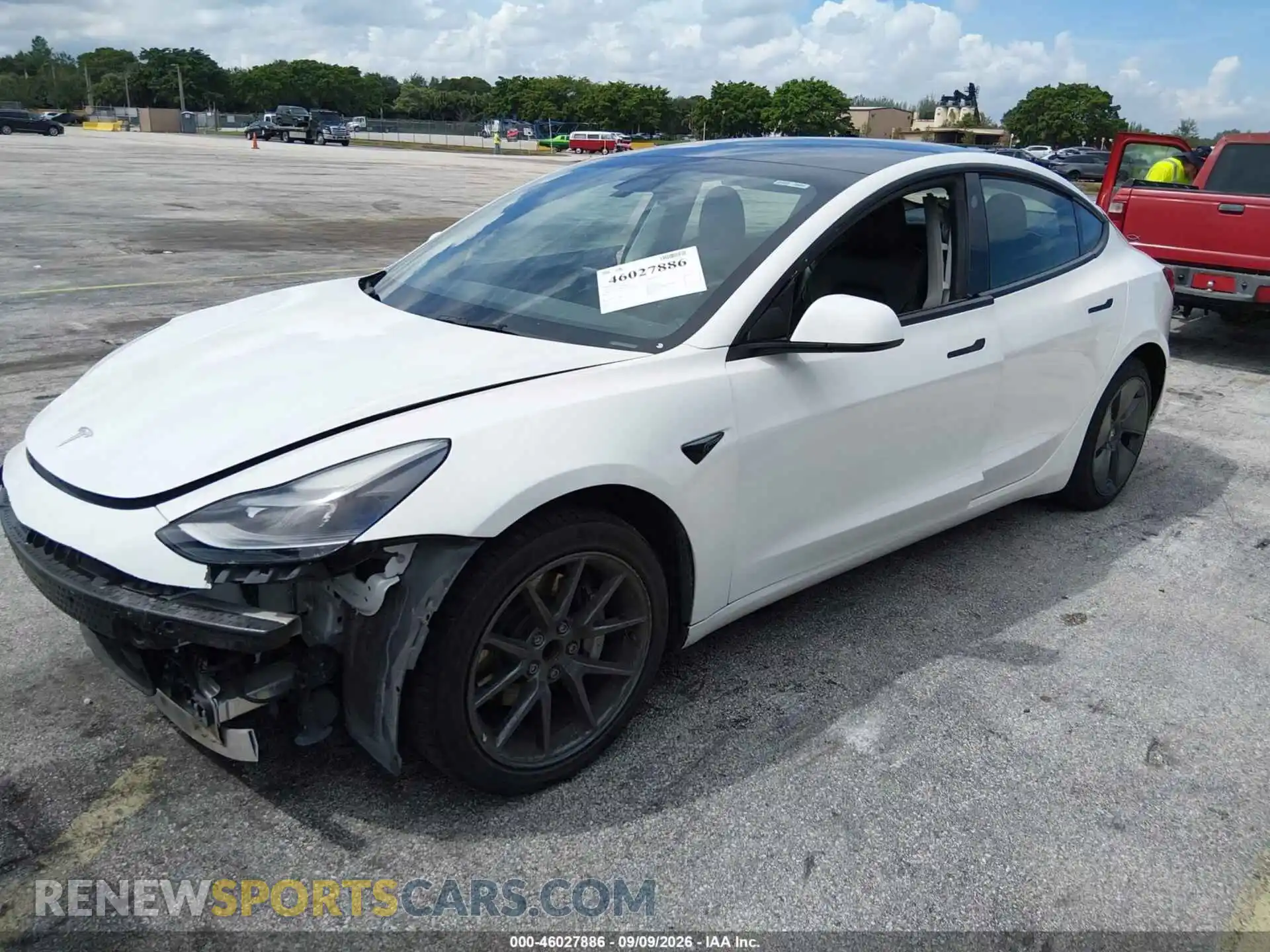 2 Photograph of a damaged car 5YJ3E1EA1NF102700 TESLA MODEL 3 2022