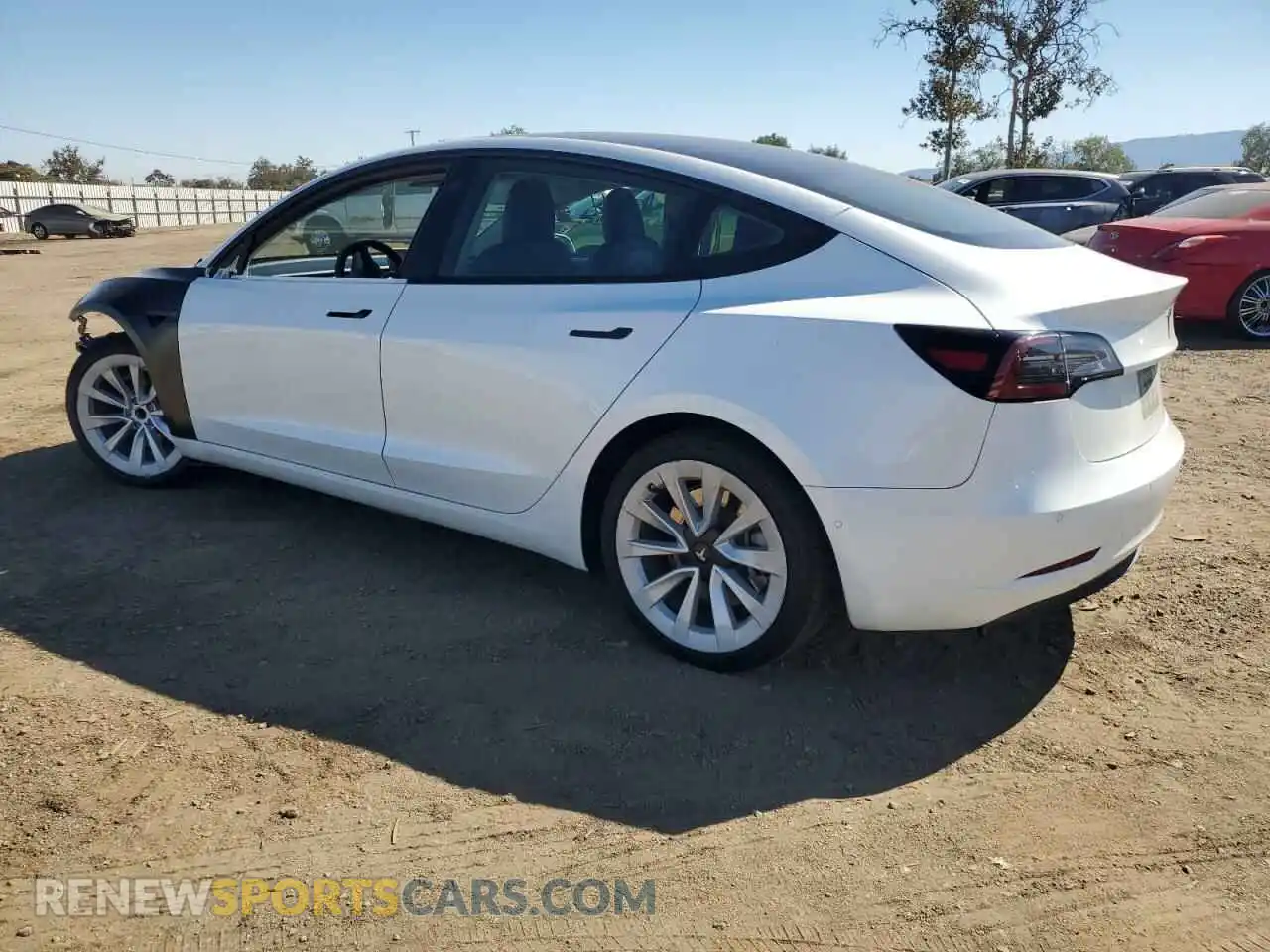 2 Photograph of a damaged car 5YJ3E1EA1NF143862 TESLA MODEL 3 2022