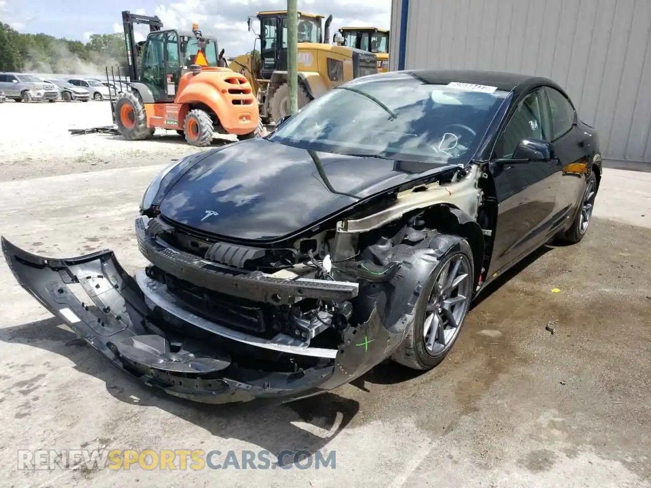 2 Photograph of a damaged car 5YJ3E1EA1NF190065 TESLA MODEL 3 2022