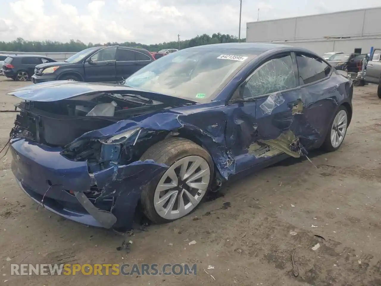 1 Photograph of a damaged car 5YJ3E1EA1NF190244 TESLA MODEL 3 2022