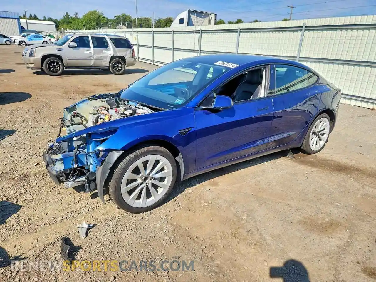 1 fotografías del automóvil dañado 5YJ3E1EA1NF190843 TESLA MODEL 3 2022