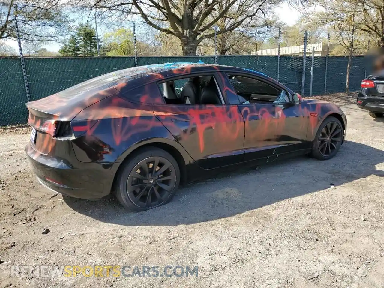 3 Photograph of a damaged car 5YJ3E1EA1NF191121 TESLA MODEL 3 2022