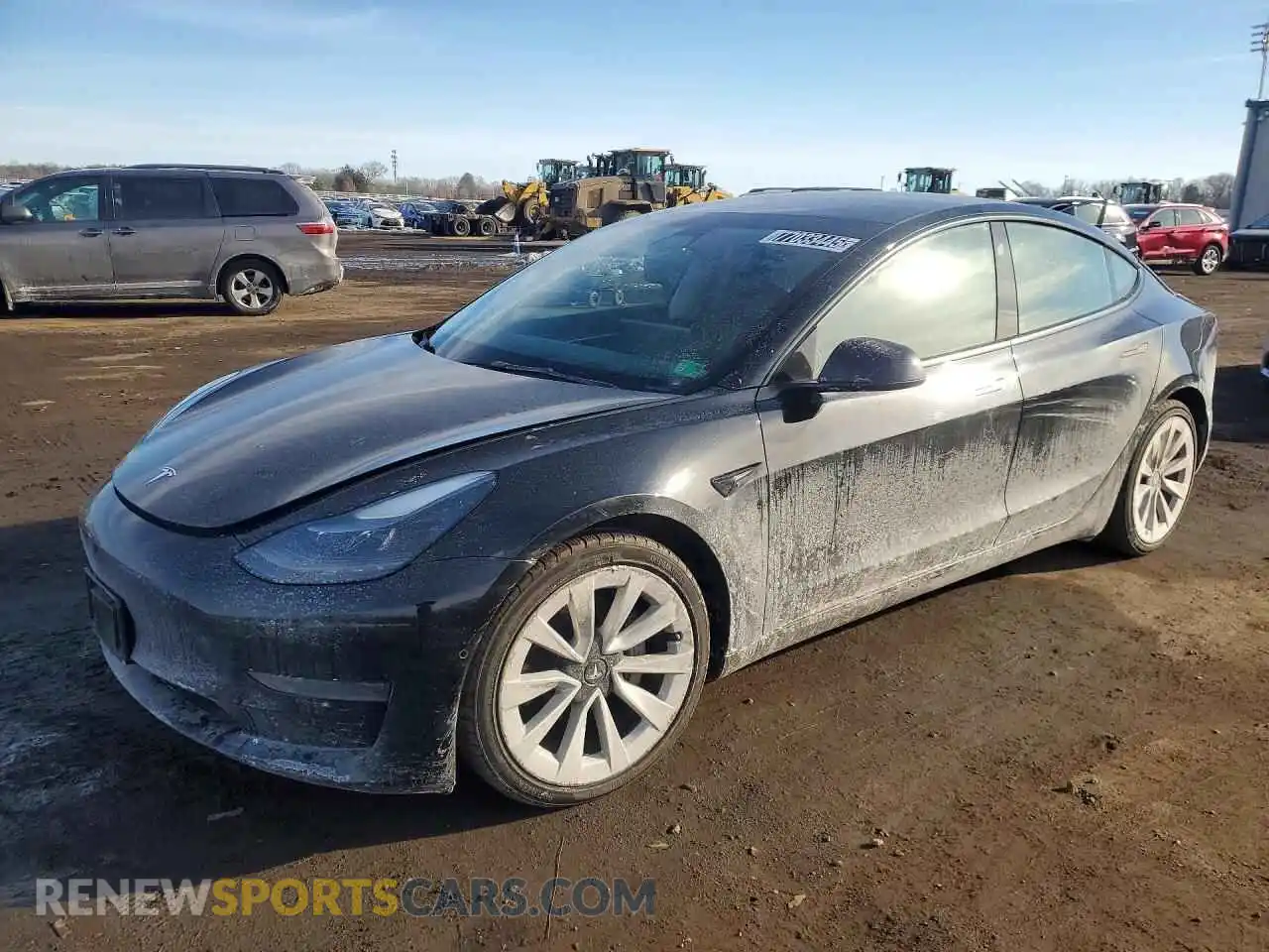 1 Photograph of a damaged car 5YJ3E1EA1NF287928 TESLA MODEL 3 2022