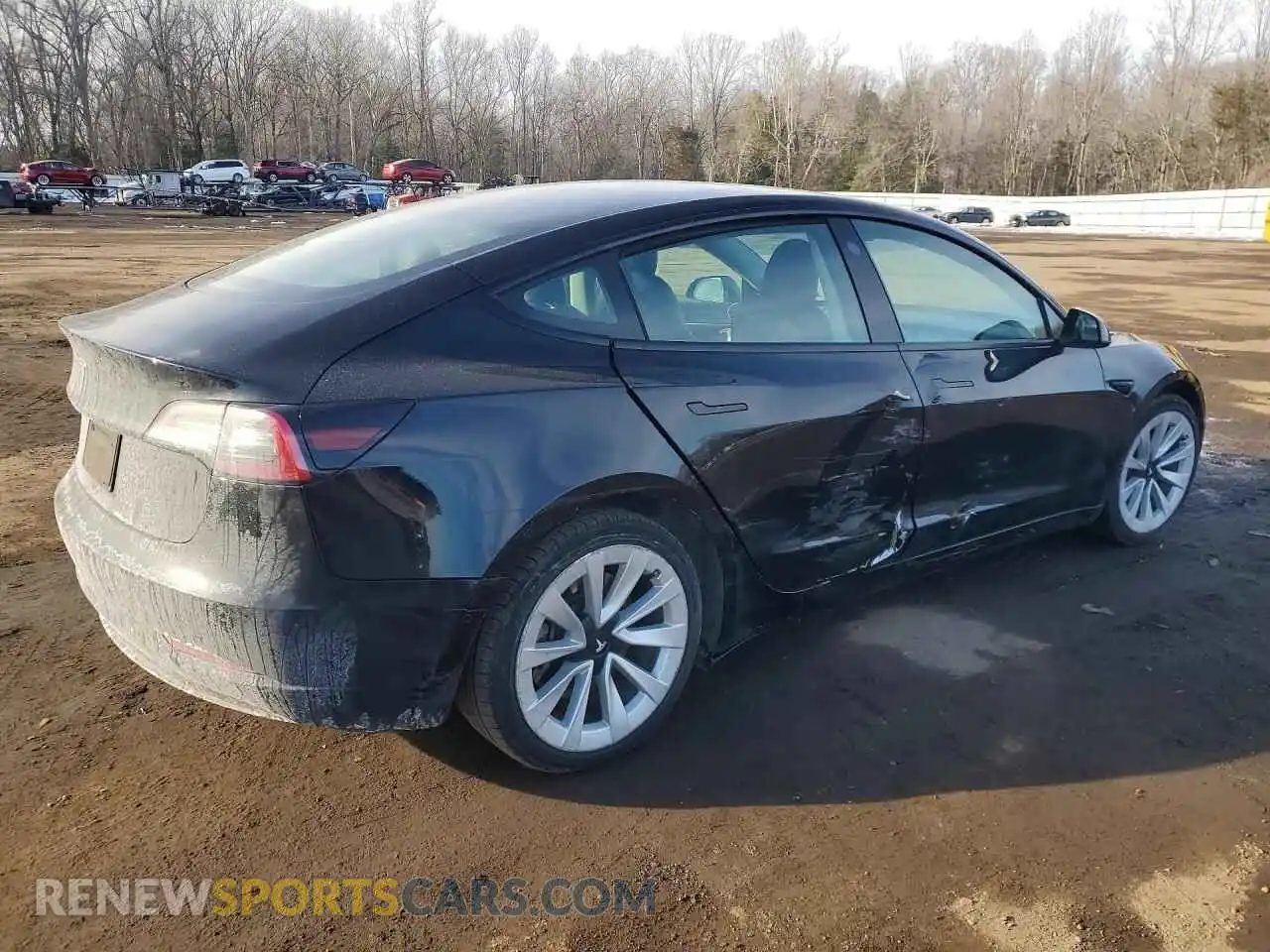 3 Photograph of a damaged car 5YJ3E1EA1NF287928 TESLA MODEL 3 2022
