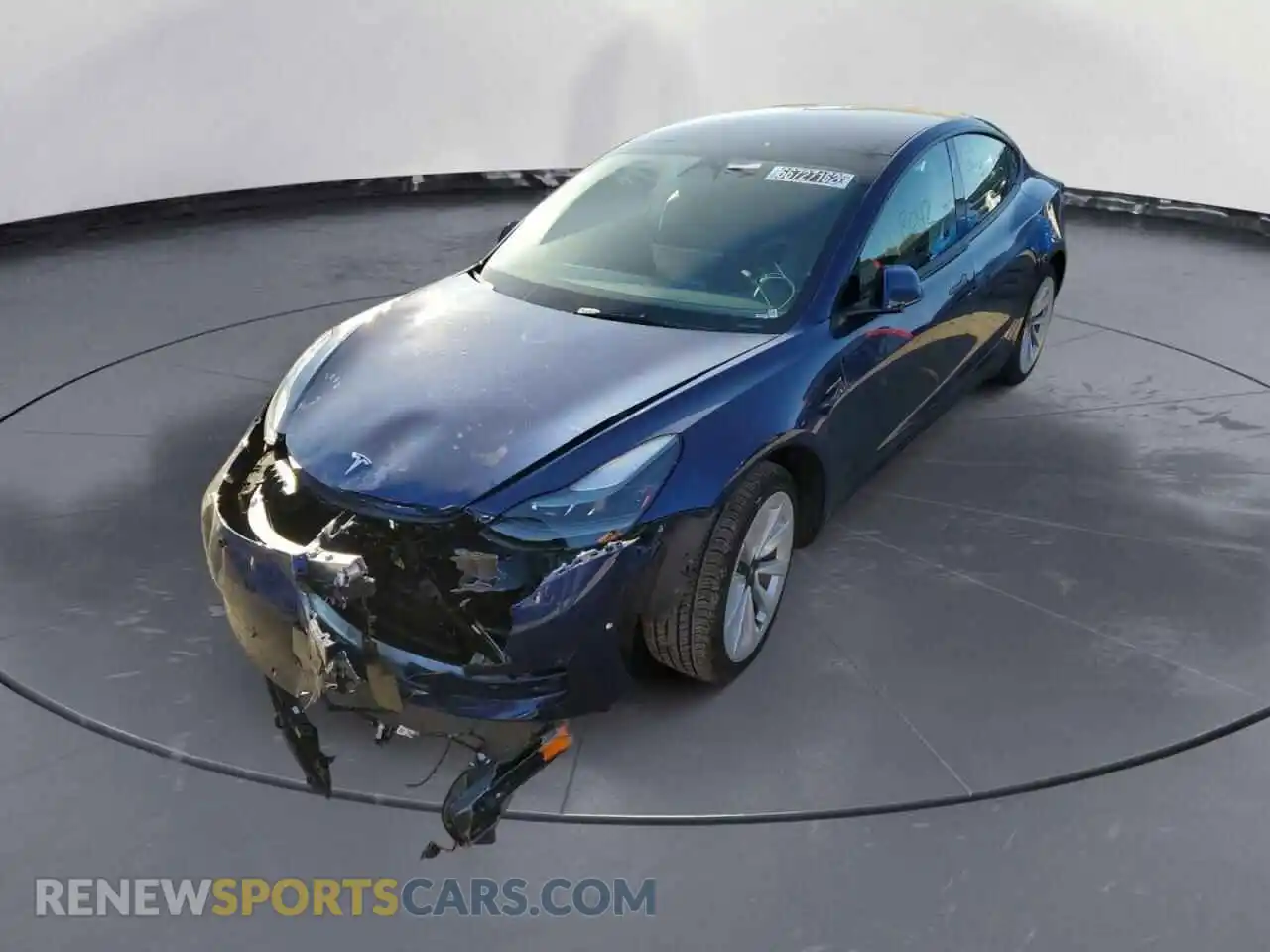 2 Photograph of a damaged car 5YJ3E1EA1NF303805 TESLA MODEL 3 2022
