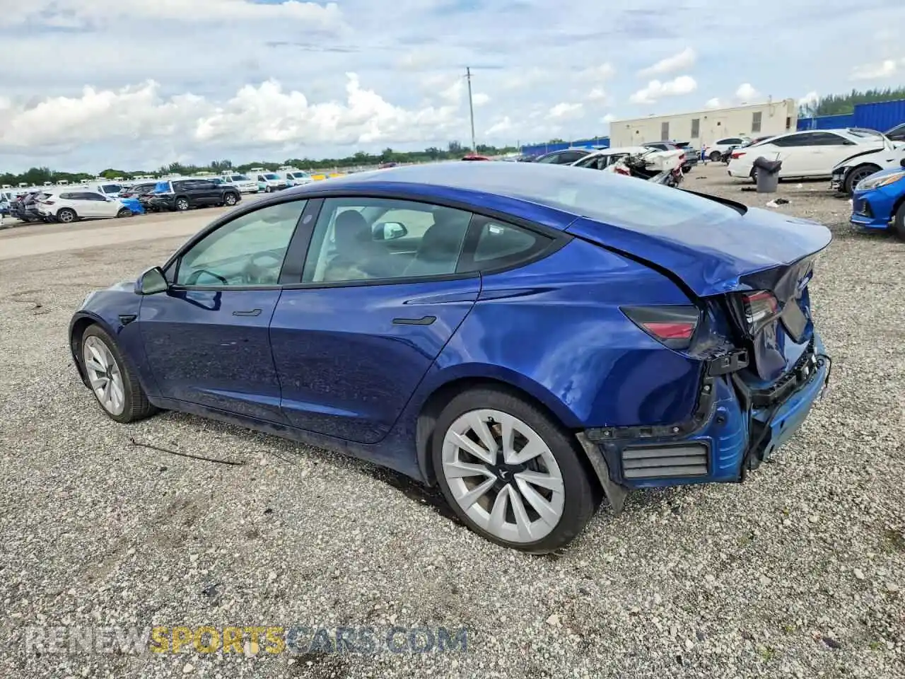 2 Photograph of a damaged car 5YJ3E1EA1NF369898 TESLA MODEL 3 2022
