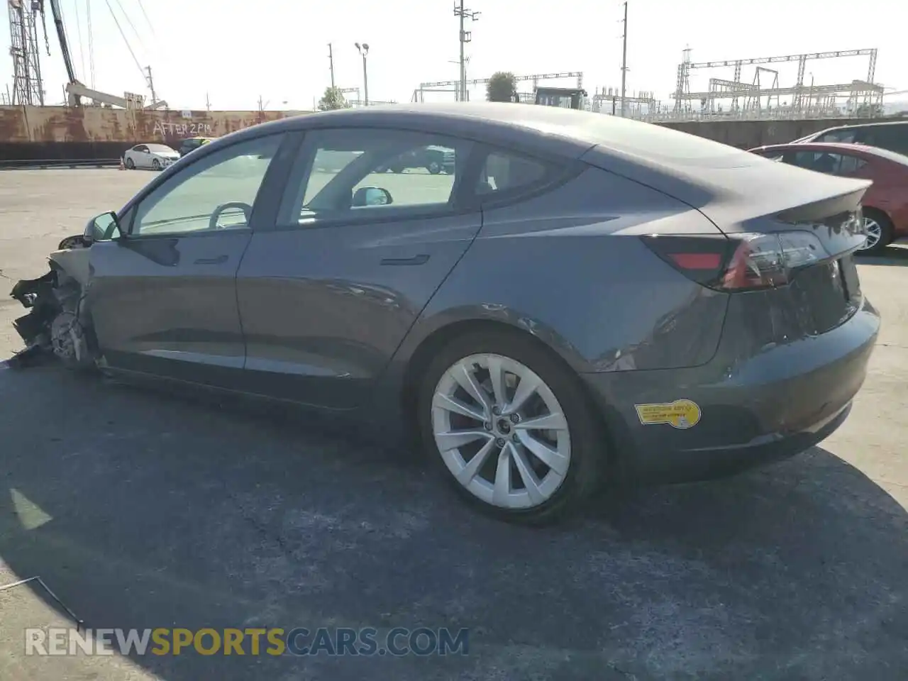 2 Photograph of a damaged car 5YJ3E1EA1NF372879 TESLA MODEL 3 2022