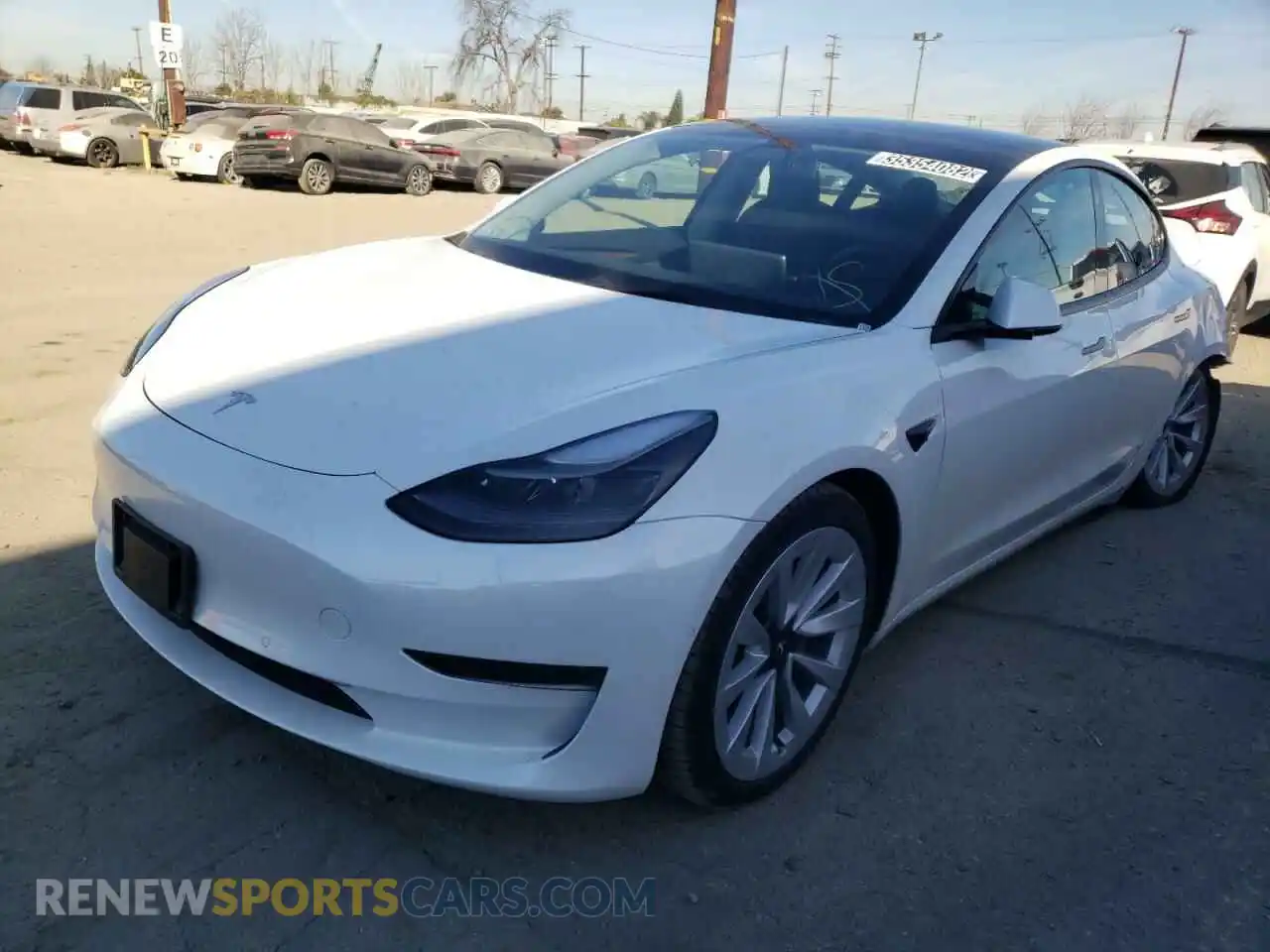 2 Photograph of a damaged car 5YJ3E1EA2NF143868 TESLA MODEL 3 2022