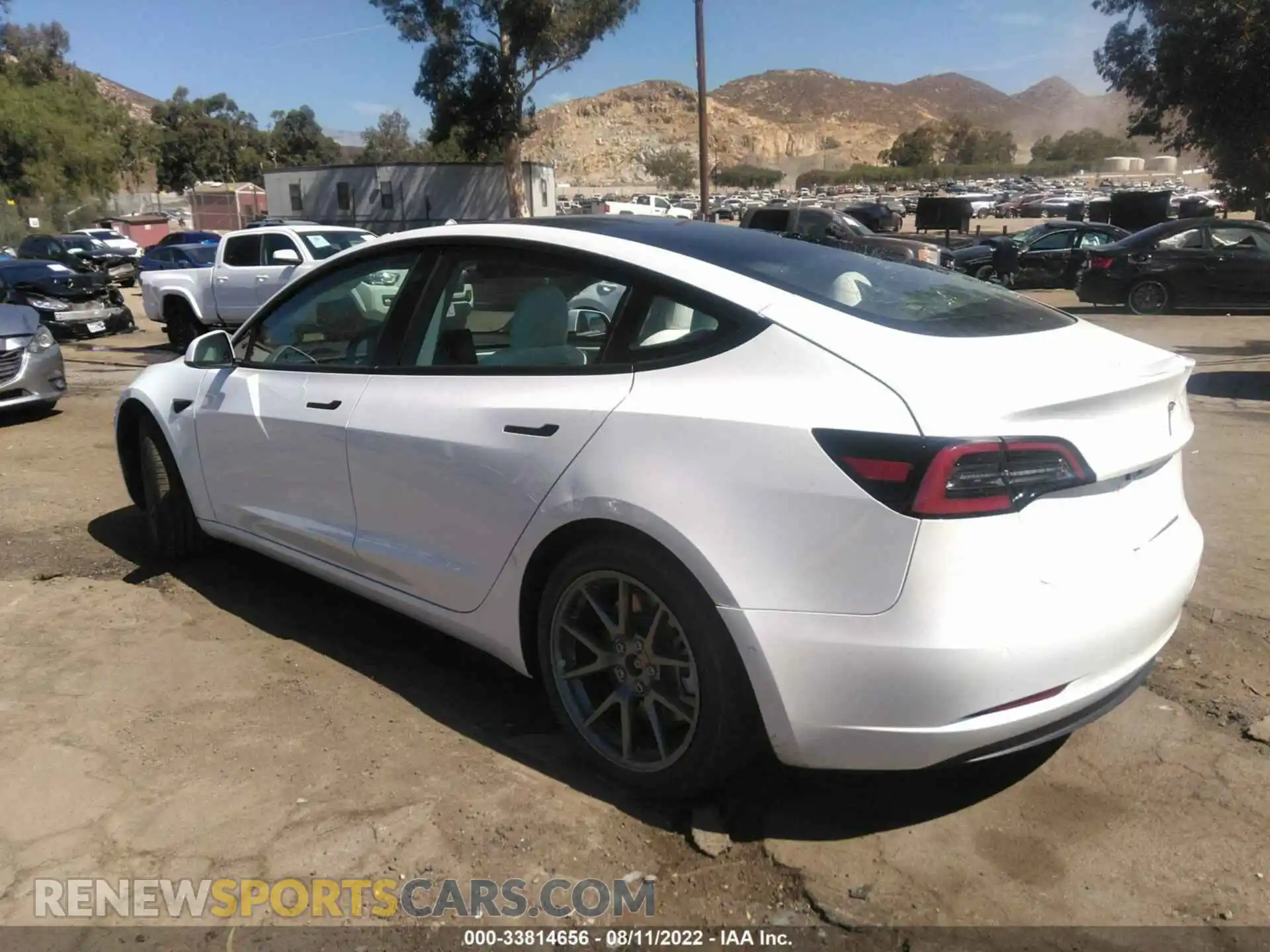 3 Photograph of a damaged car 5YJ3E1EA2NF147841 TESLA MODEL 3 2022