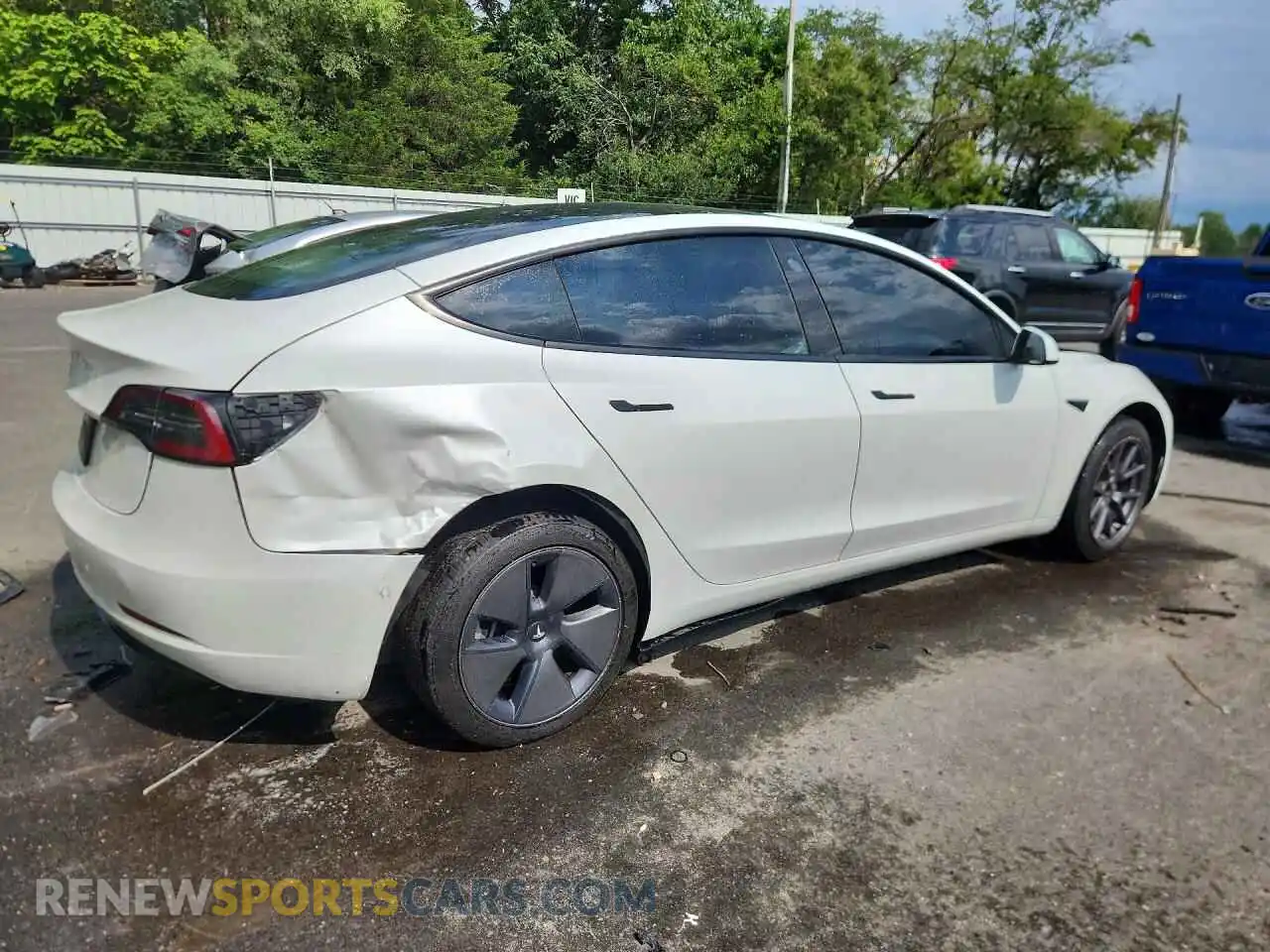 3 fotografías del automóvil dañado 5YJ3E1EA2NF148519 TESLA MODEL 3 2022