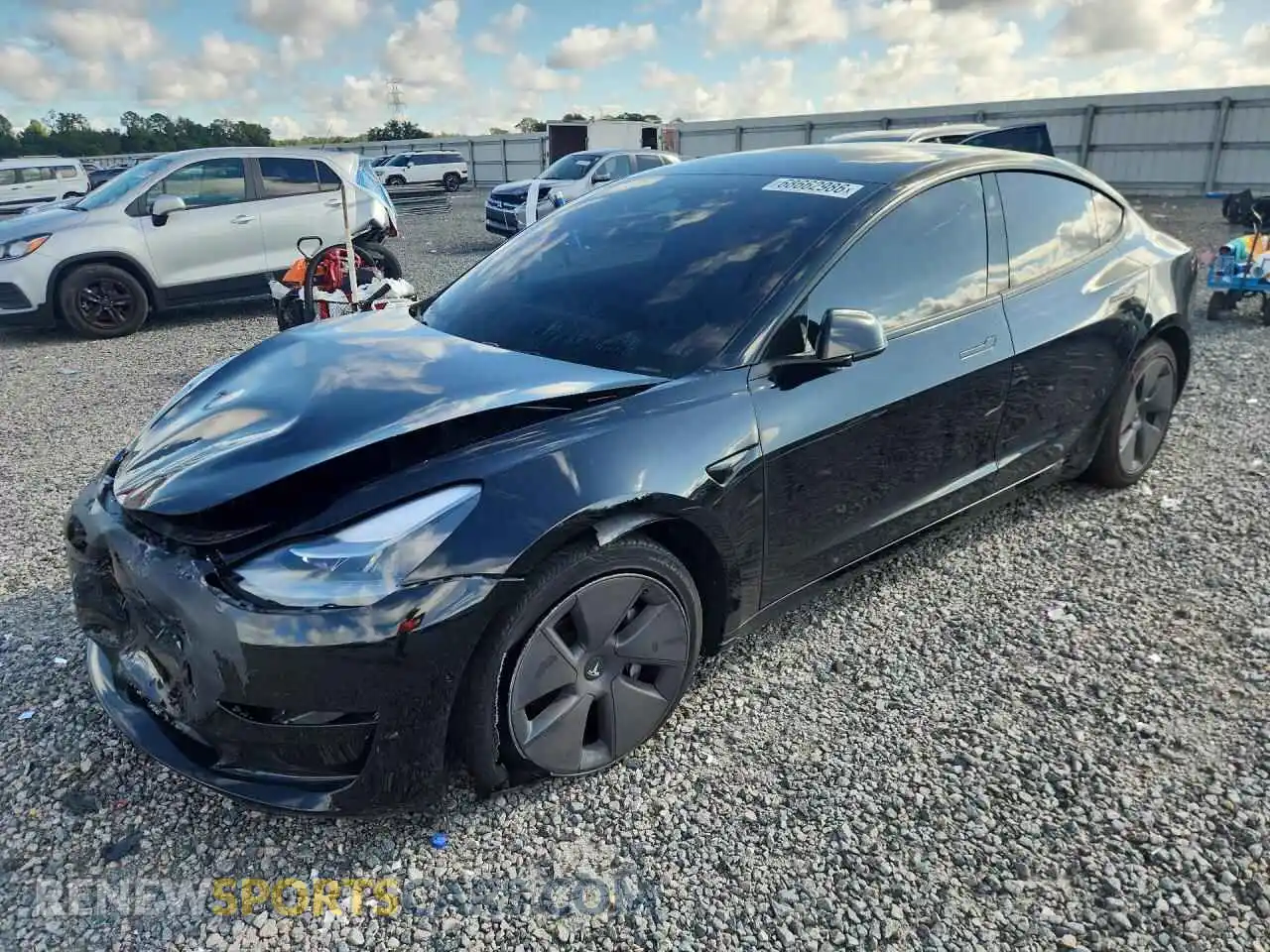 1 Photograph of a damaged car 5YJ3E1EA2NF188857 TESLA MODEL 3 2022