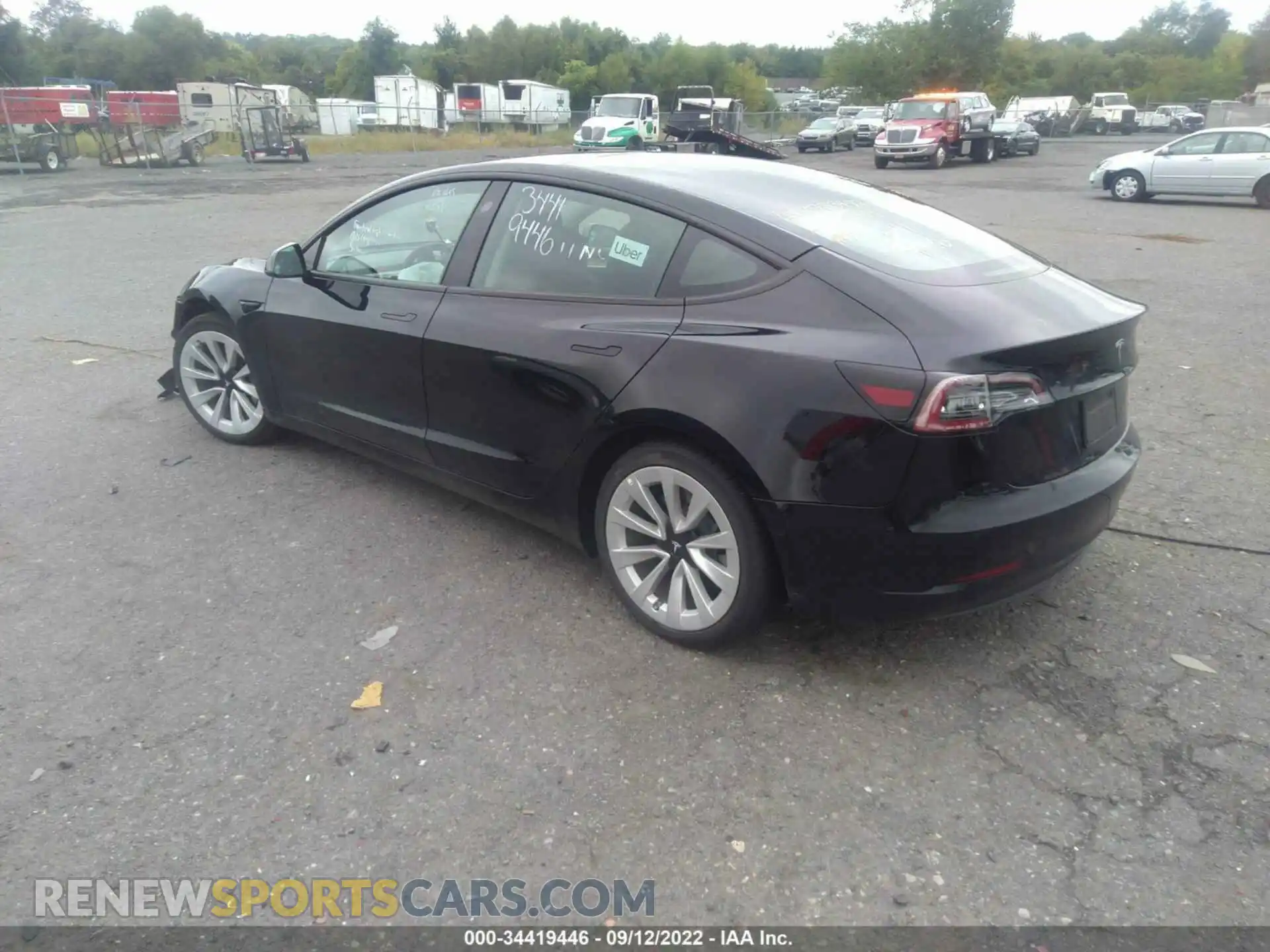 3 Photograph of a damaged car 5YJ3E1EA2NF189510 TESLA MODEL 3 2022