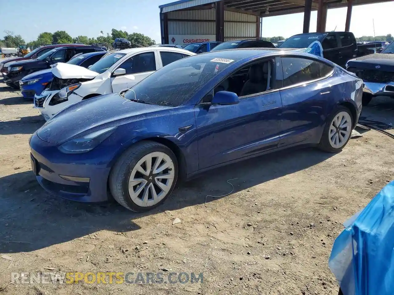 1 Photograph of a damaged car 5YJ3E1EA2NF190883 TESLA MODEL 3 2022