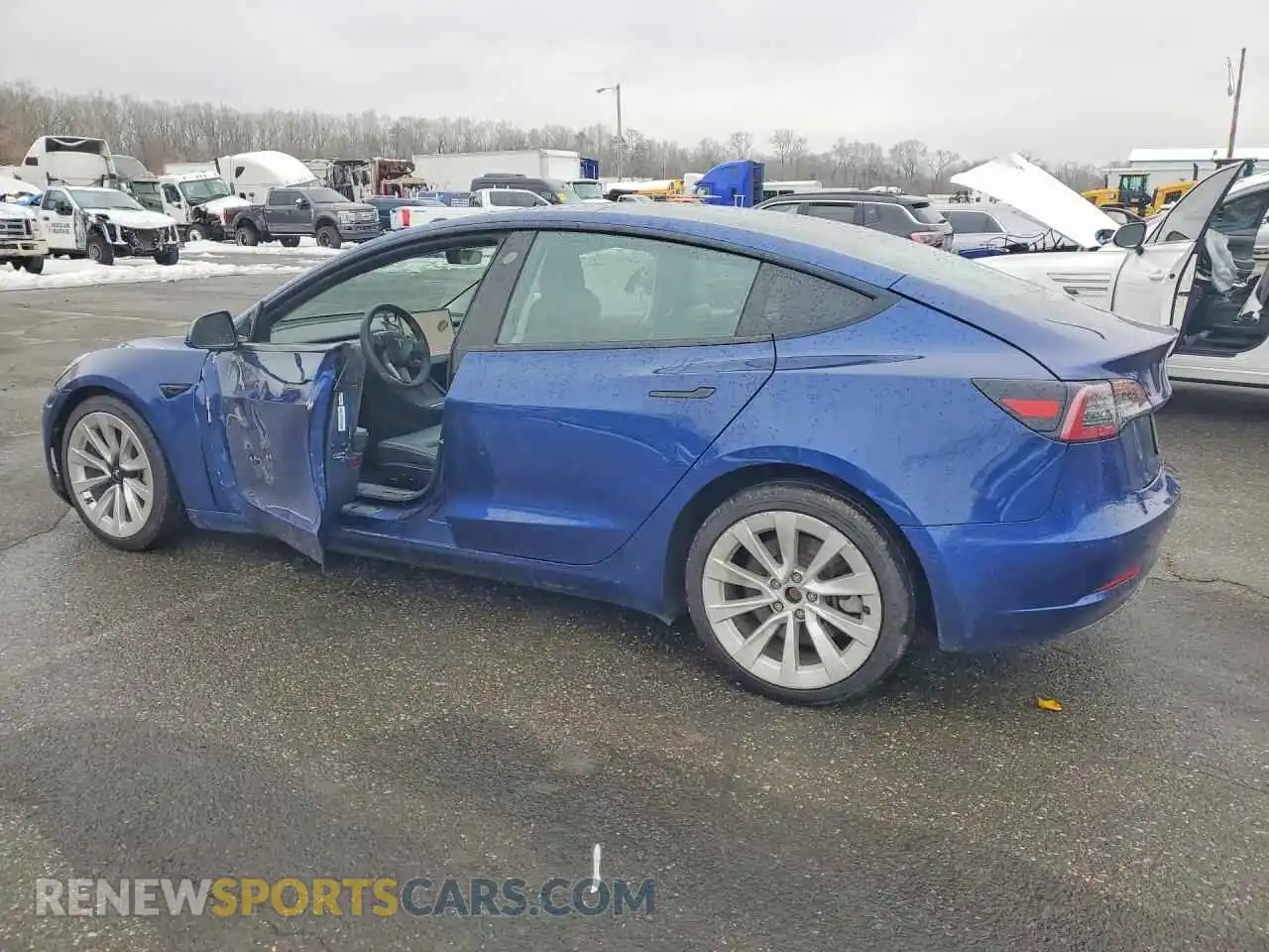 2 Photograph of a damaged car 5YJ3E1EA2NF191452 TESLA MODEL 3 2022
