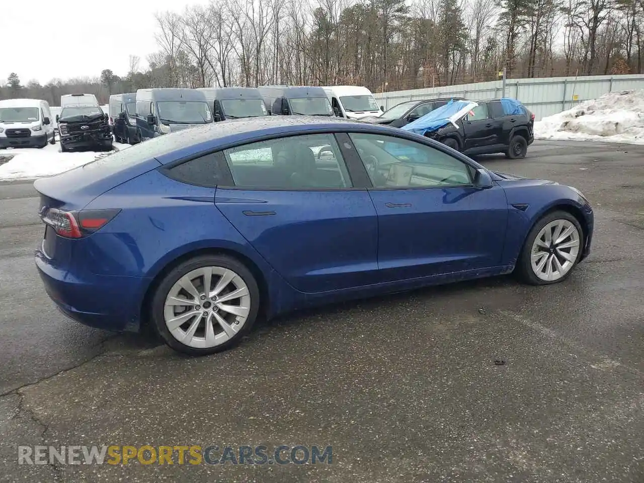 3 Photograph of a damaged car 5YJ3E1EA2NF191452 TESLA MODEL 3 2022
