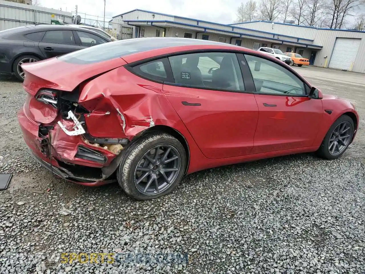 3 Photograph of a damaged car 5YJ3E1EA2NF288845 TESLA MODEL 3 2022