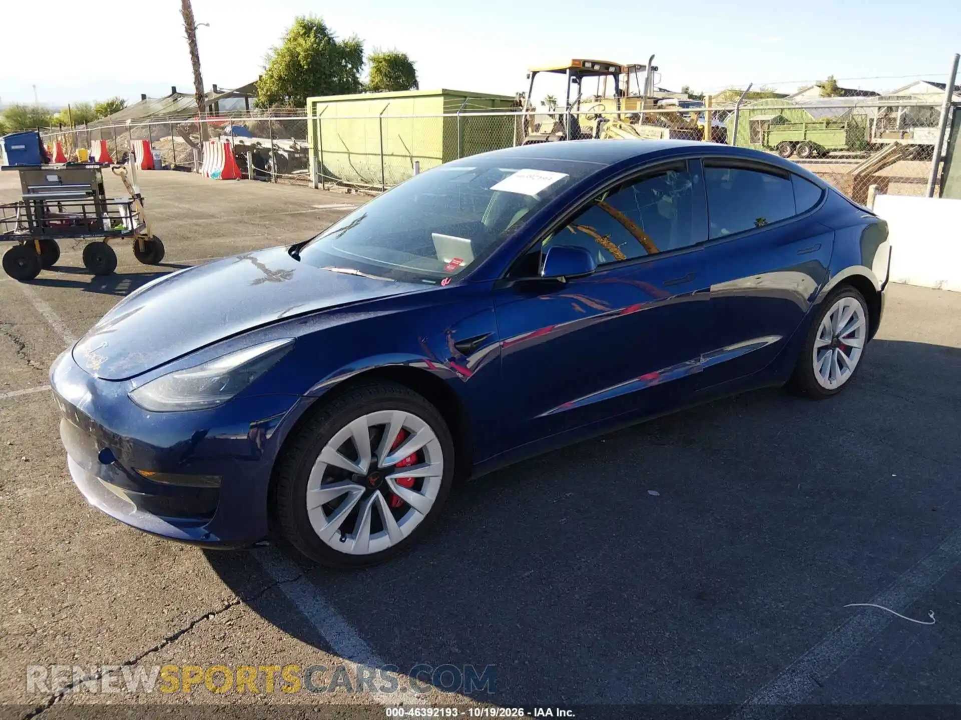 2 Photograph of a damaged car 5YJ3E1EA2NF303361 TESLA MODEL 3 2022